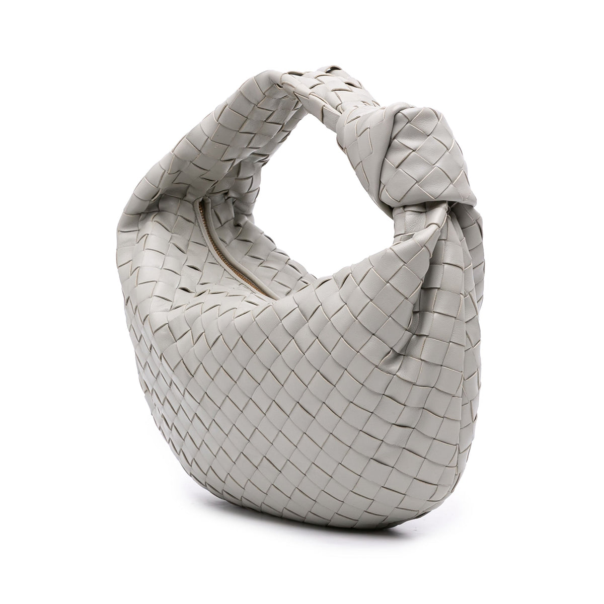 Bottega Veneta Teen Nappa Intrecciato Jodie — Gray