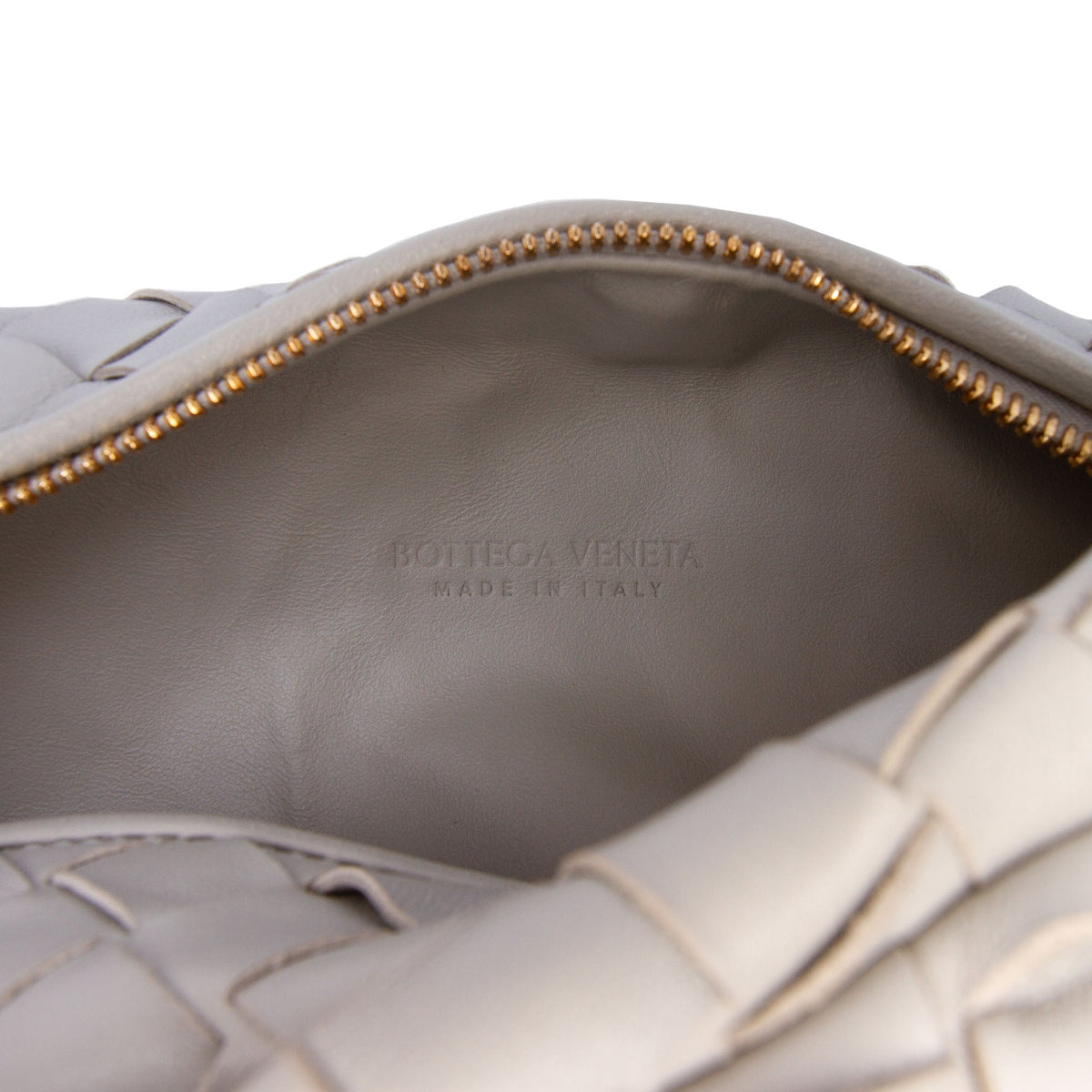 Bottega Veneta Teen Nappa Intrecciato Jodie — Gray