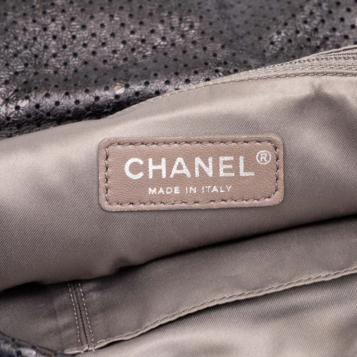 Chanel Medium Perforated Calfskin Reissue 2.55 Drill Flap — Black