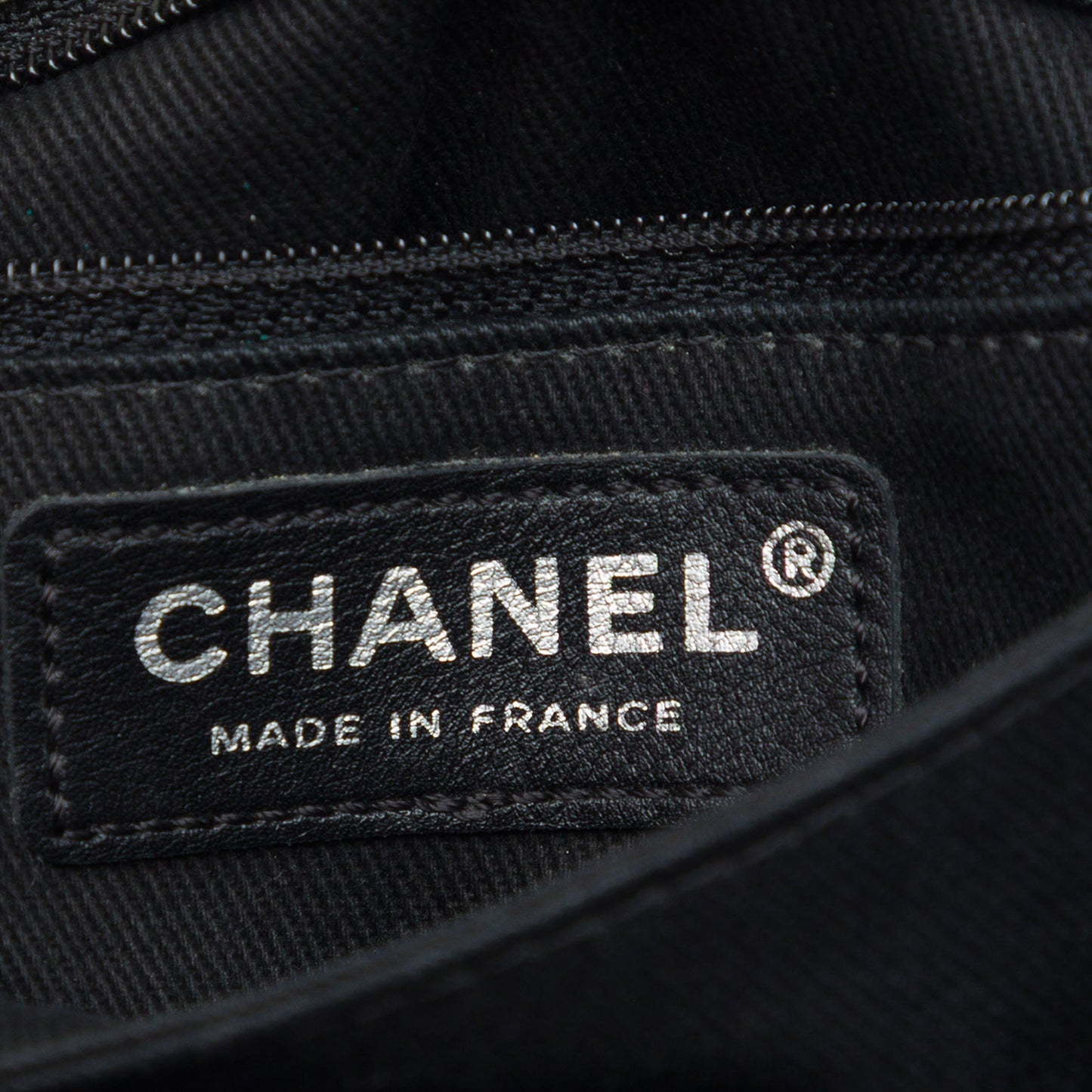 Chanel CC Bicolor Woven Lambskin and Patent Flap