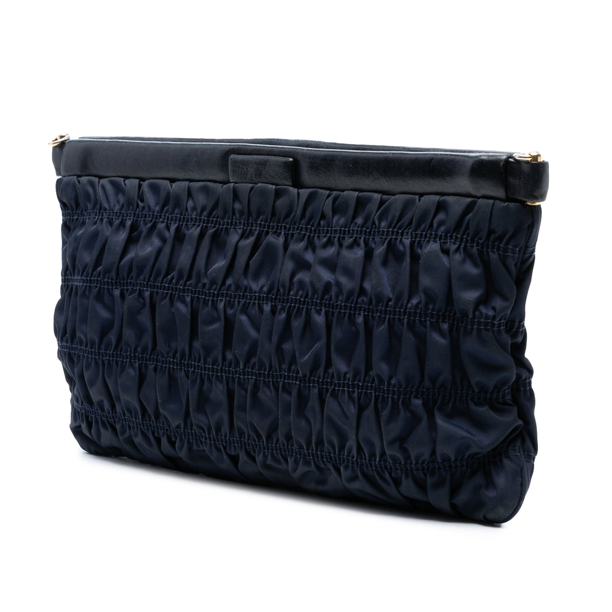 Prada Tessuto Gaufre Crossbody — Blue