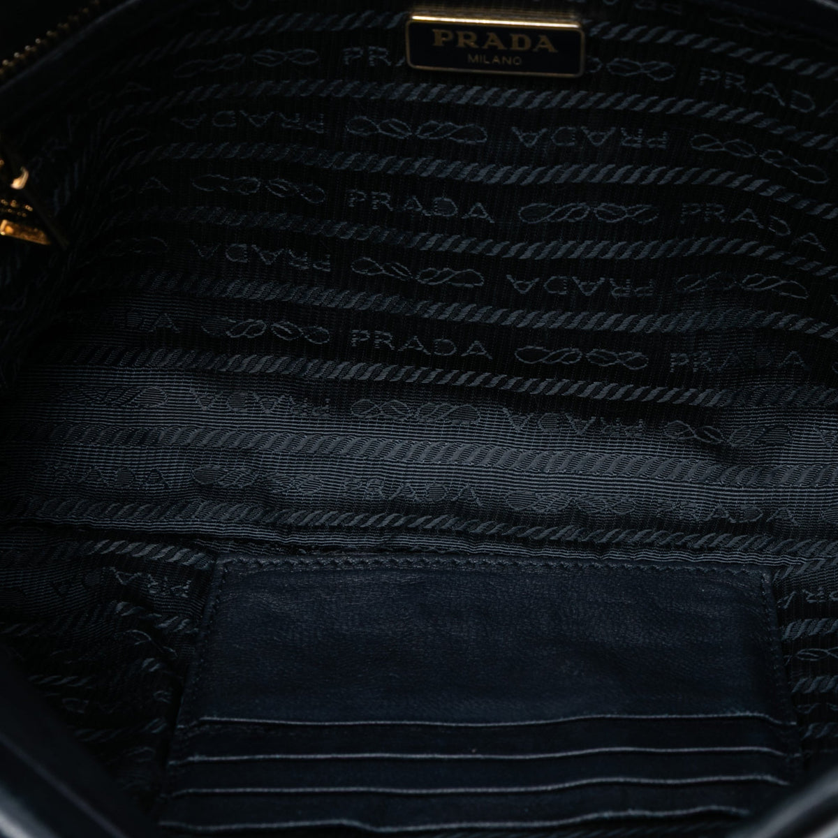 Prada Tessuto Gaufre Crossbody — Blue