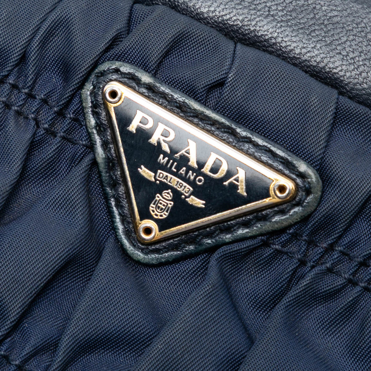 Prada Tessuto Gaufre Crossbody — Blue