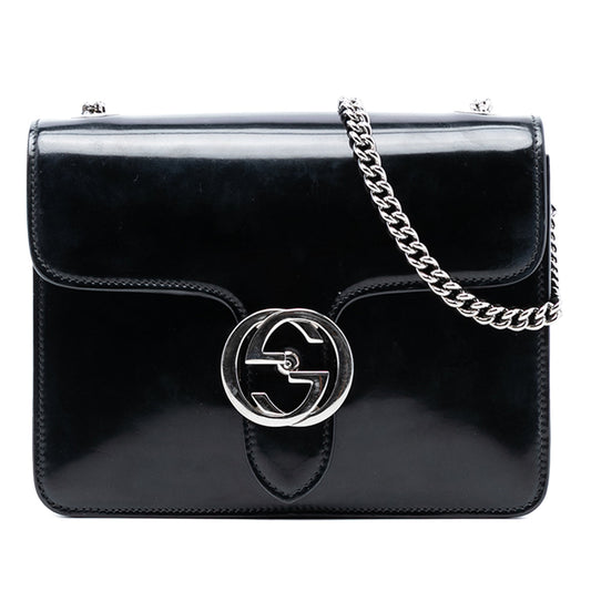 Gucci Small Polished Calfskin Interlocking G Dollar Crossbody