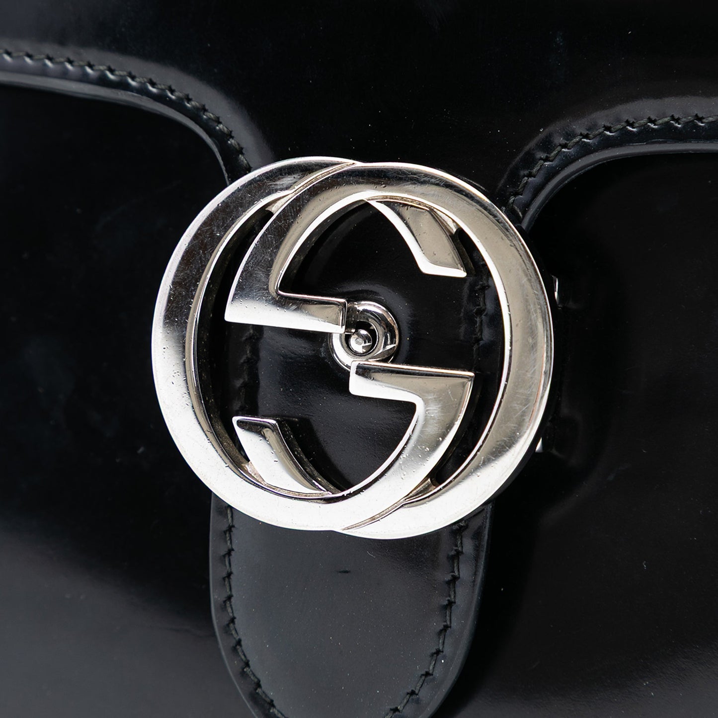 Gucci Small Polished Calfskin Interlocking G Dollar Crossbody