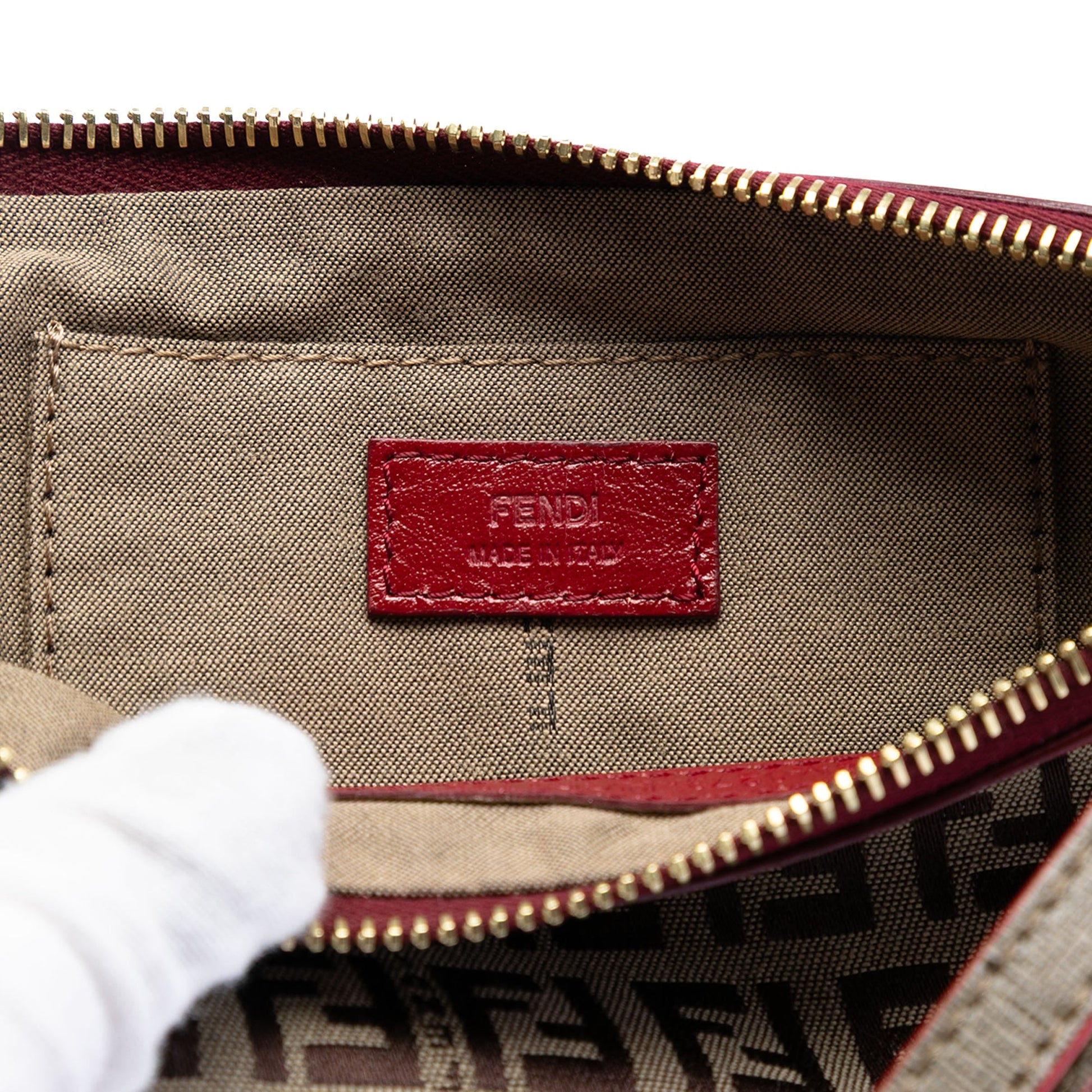 Fendi Zucchino Canvas Clutch