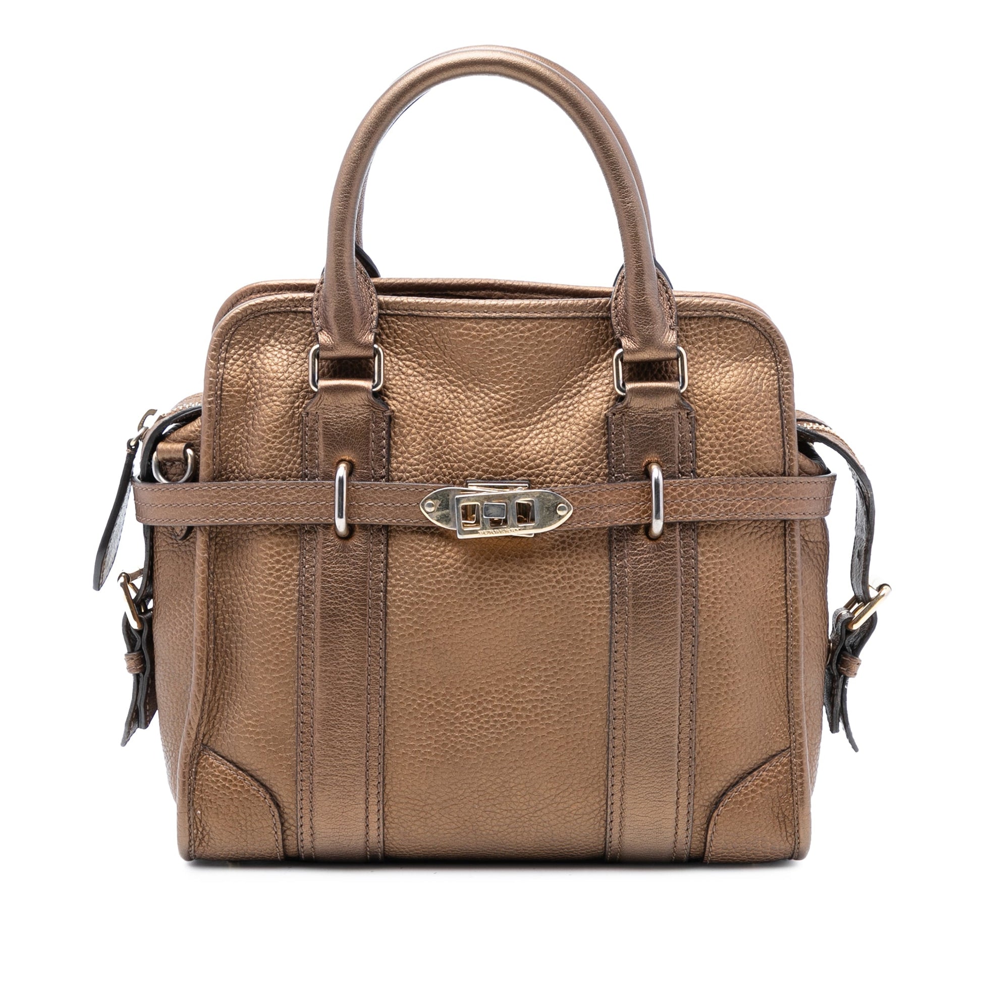 Burberry Leather Top Handle Bag
