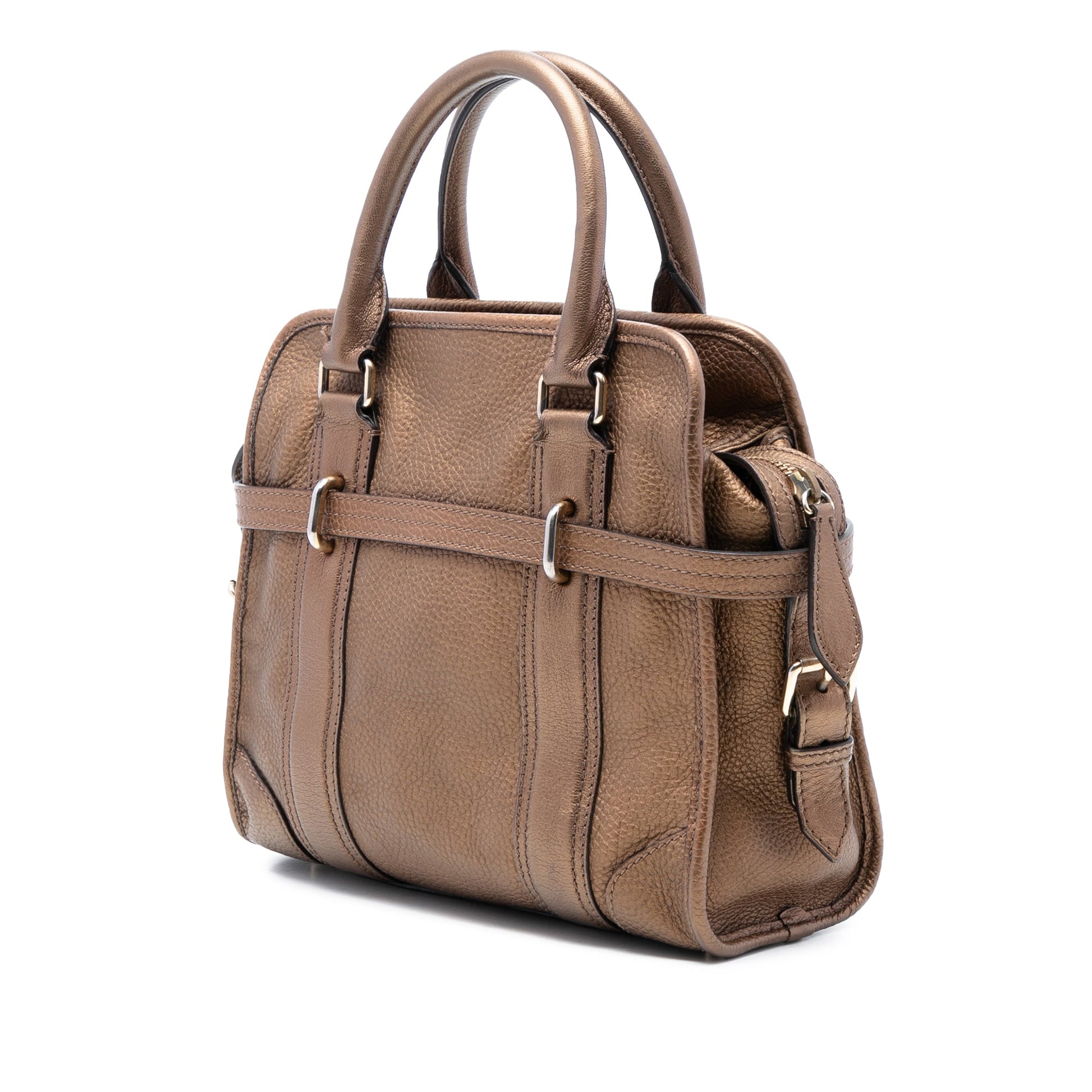 Burberry Leather Top Handle Bag