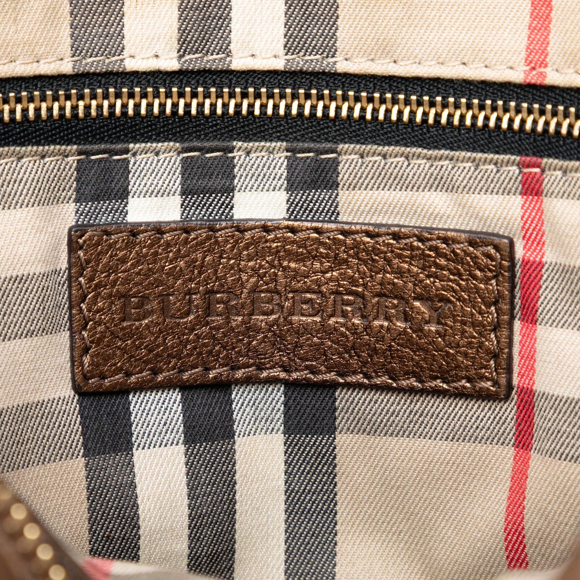 Burberry Leather Top Handle Bag