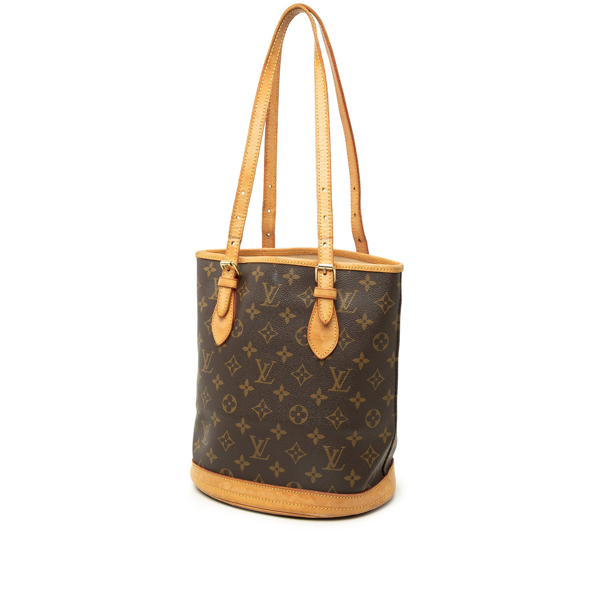 Louis Vuitton Monogram Petit Bucket — Brown