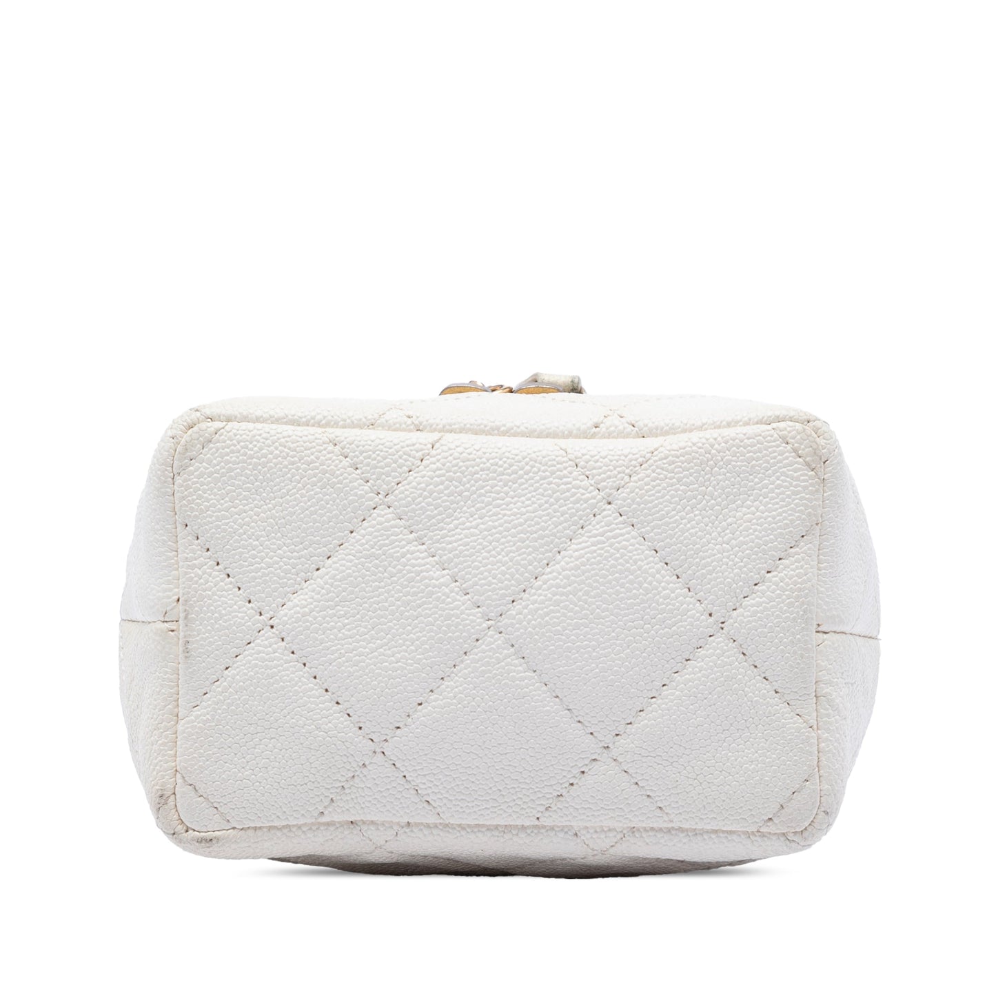 Chanel Mini Caviar Chain Zip Around Vanity Case