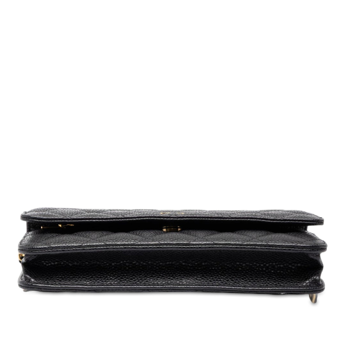 Chanel CC Quilted Caviar Wallet on Chain