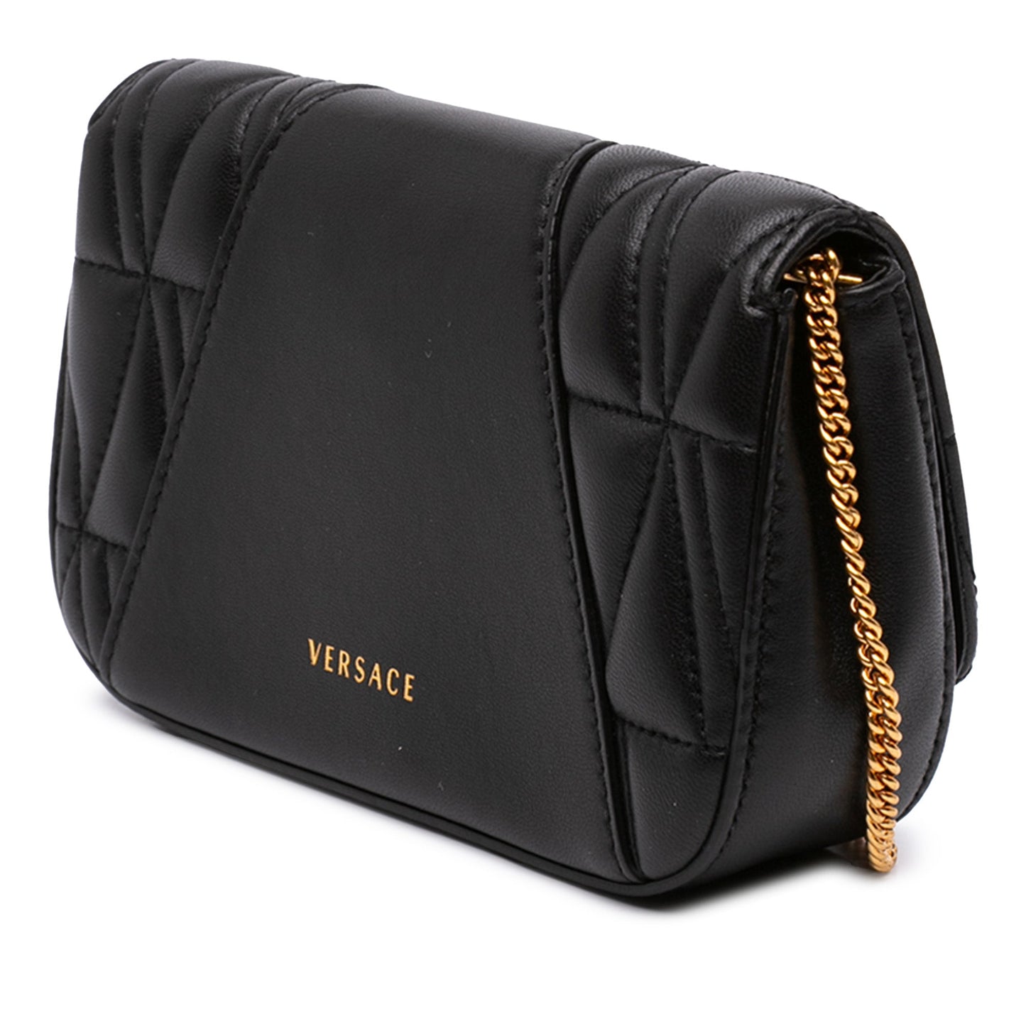 Versace Mini Quilted Leather Virtus V Crossbody