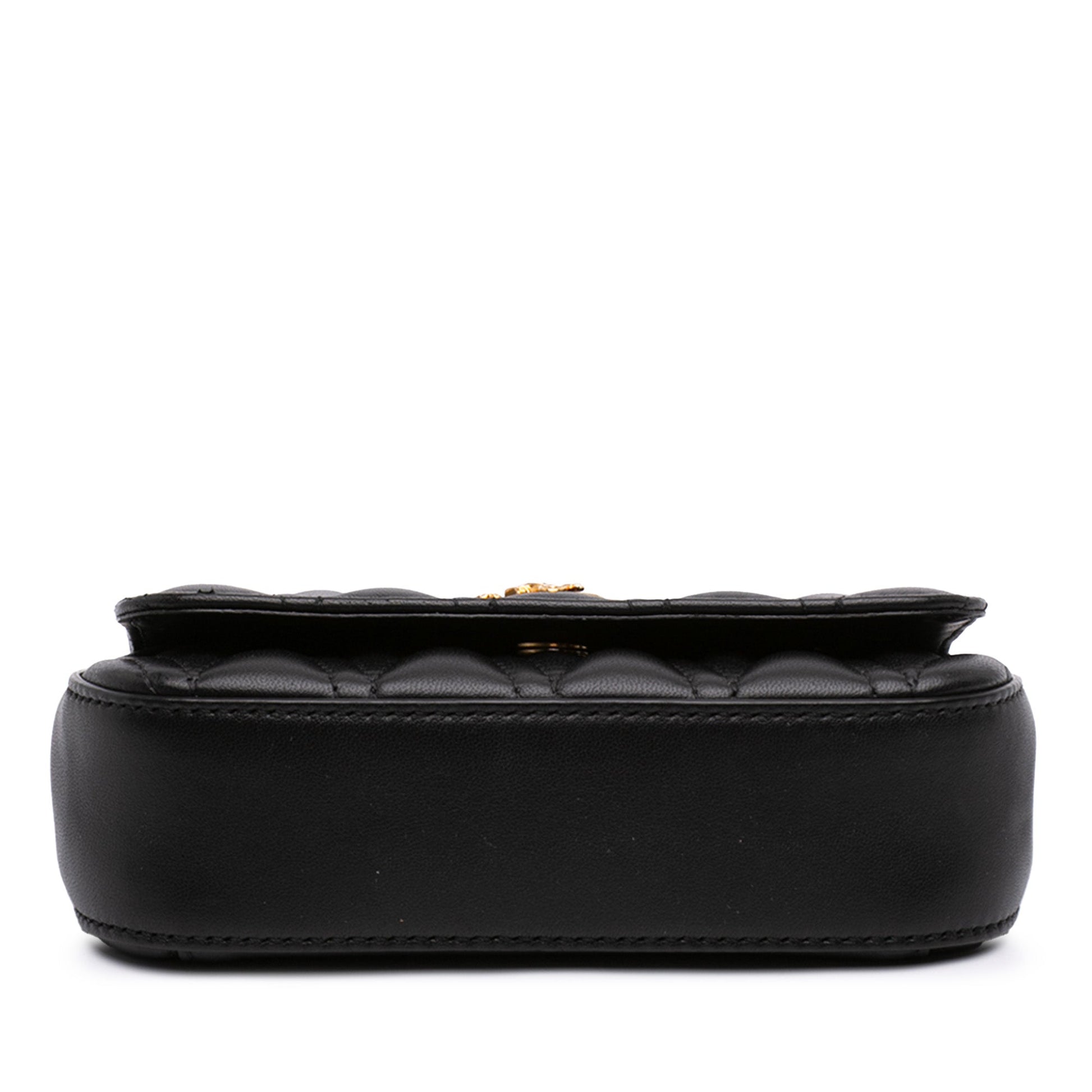 Versace Mini Quilted Leather Virtus V Crossbody