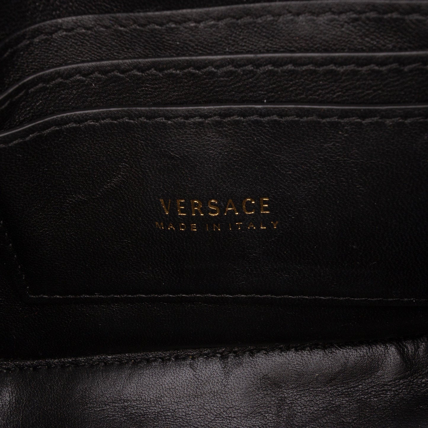 Versace Mini Quilted Leather Virtus V Crossbody