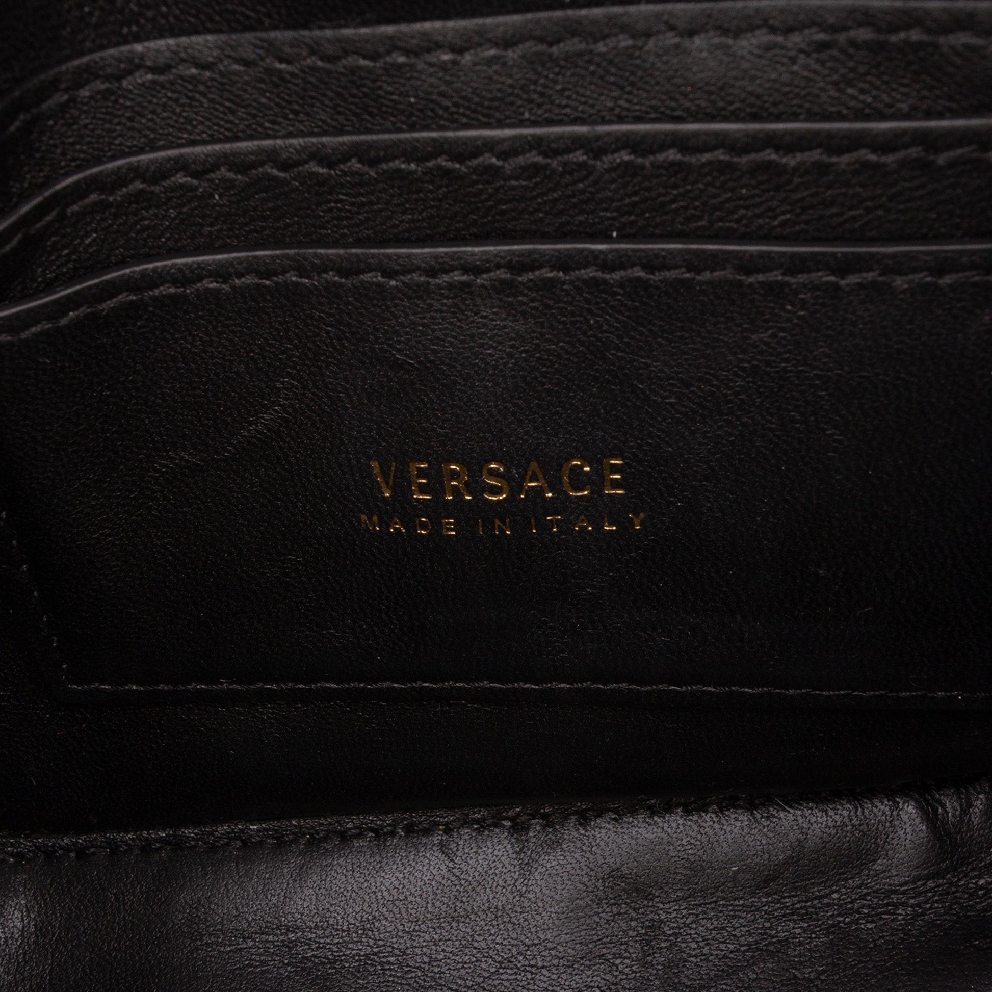 Versace Mini Quilted Leather Virtus V Crossbody