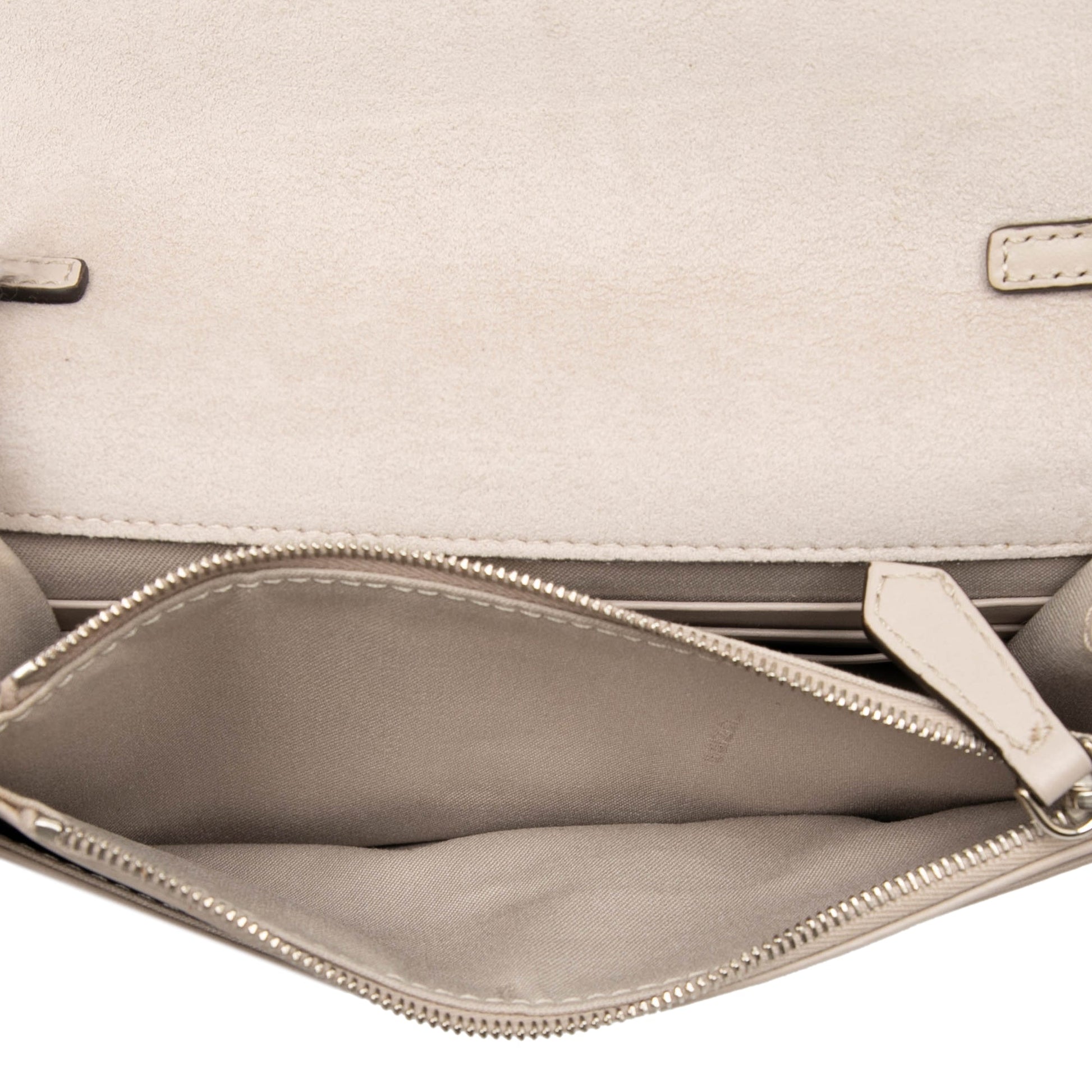 Fendi Leather Studded Monster Eyes Wallet on Chain