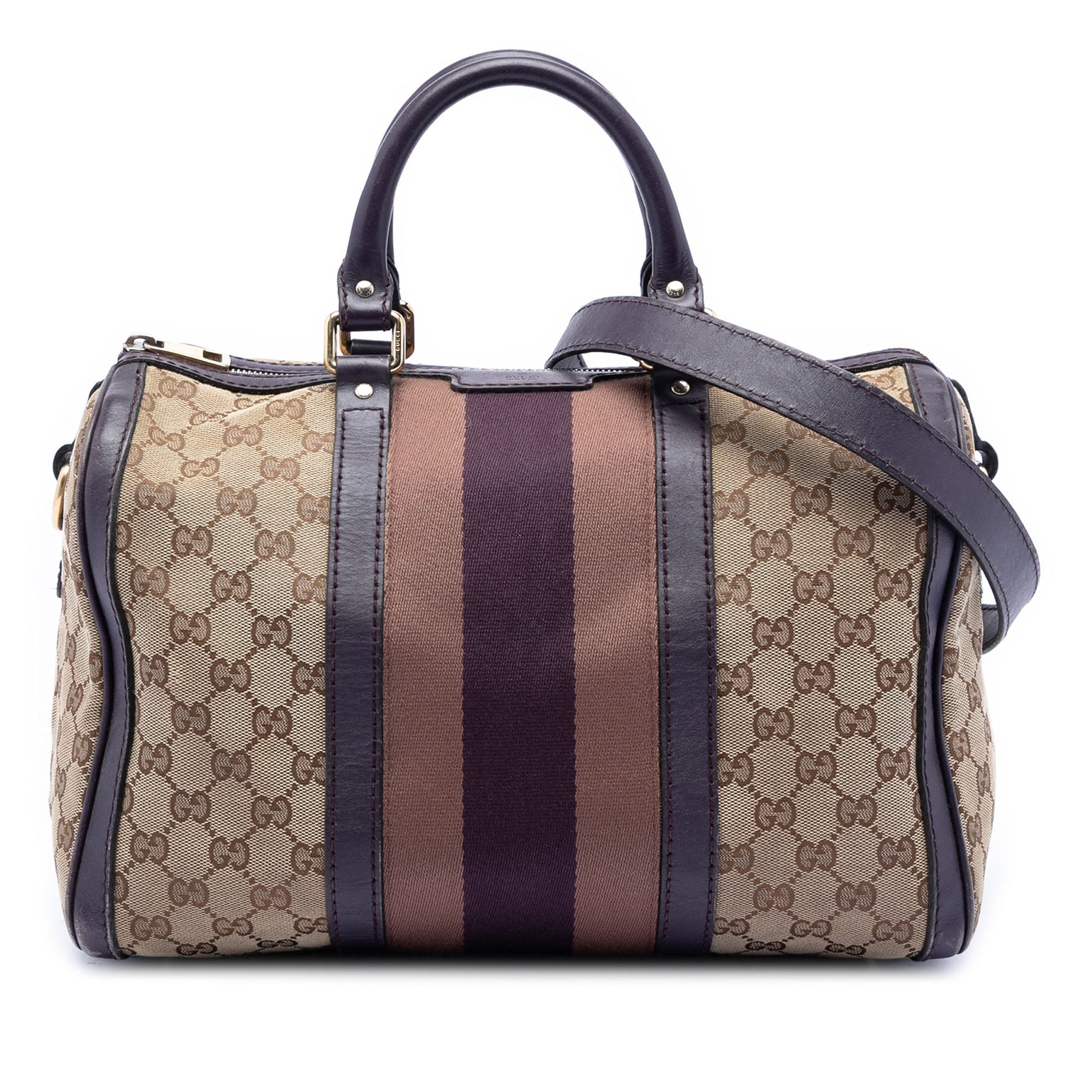 Gucci Medium GG Canvas Web Joy Boston Bag