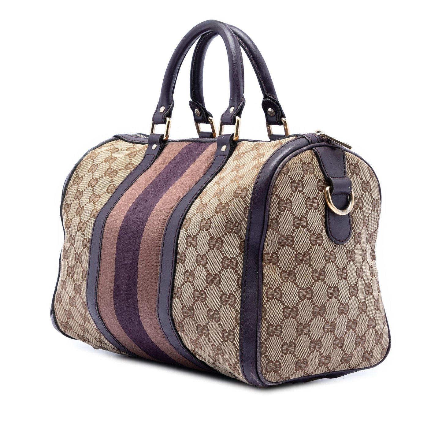 Gucci Medium GG Canvas Web Joy Boston Bag