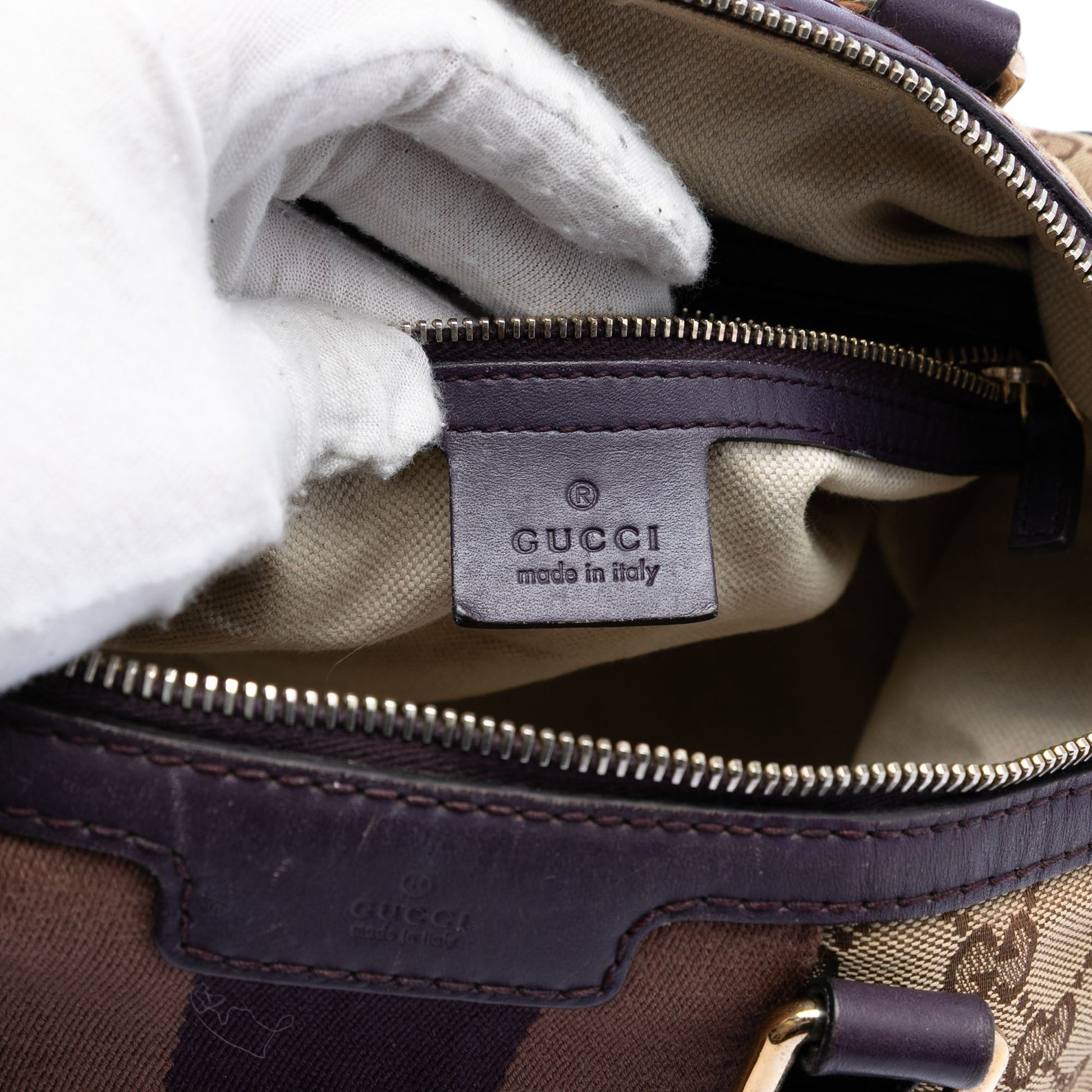 Gucci Medium GG Canvas Web Joy Boston Bag