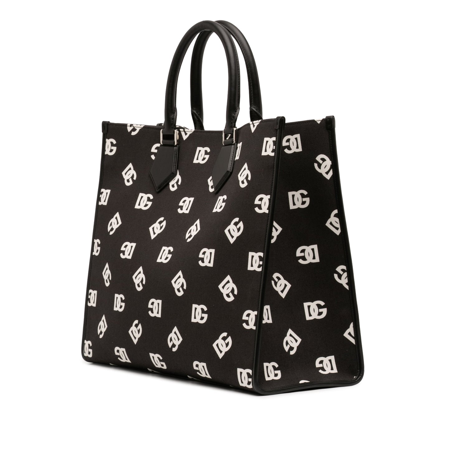 Dolce & Gabbana Large Logo Canvas Shopping Tote