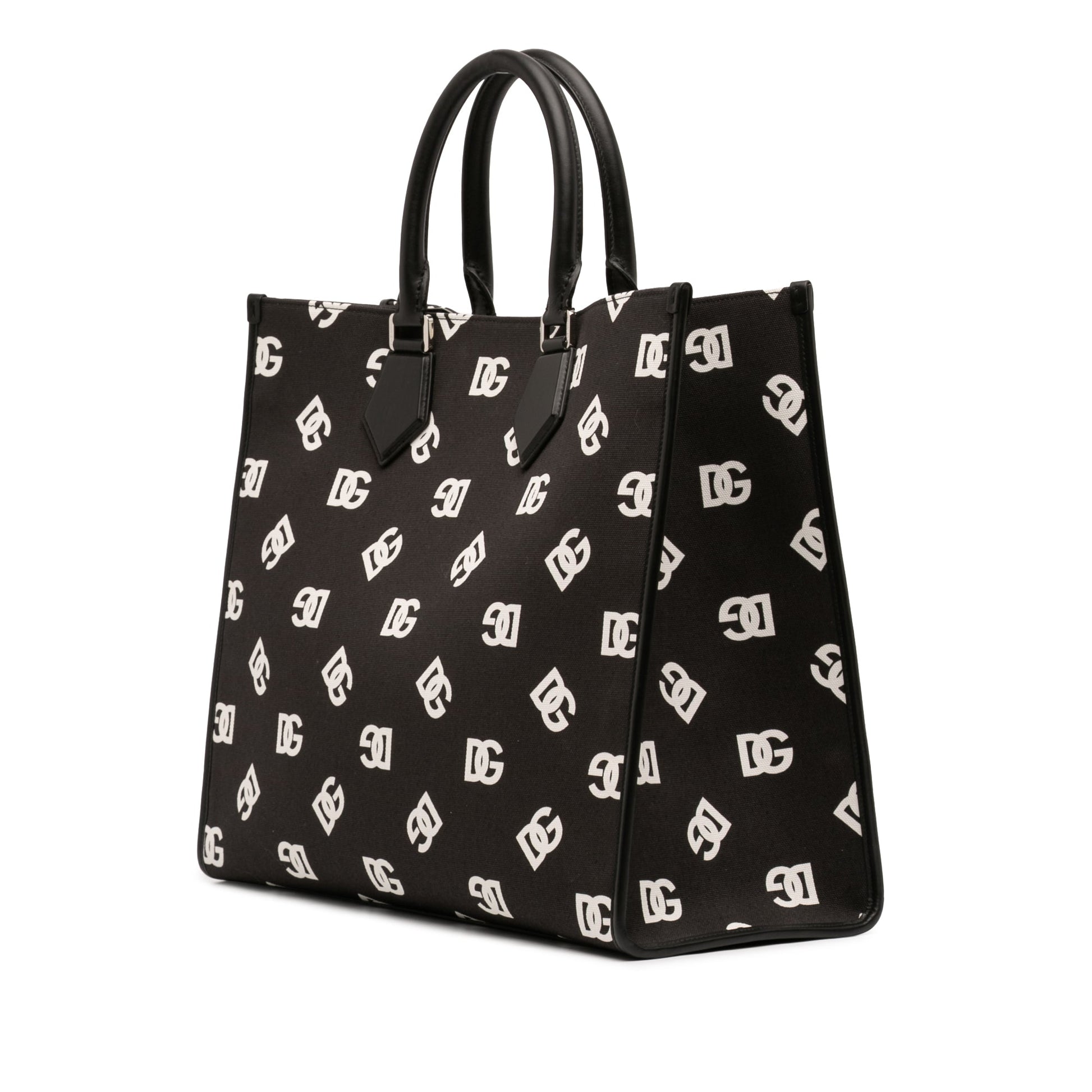 Dolce & Gabbana Large Logo Canvas Shopping Tote