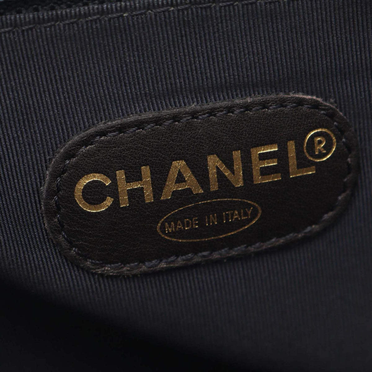 Chanel Caviar Logo Chain Tote