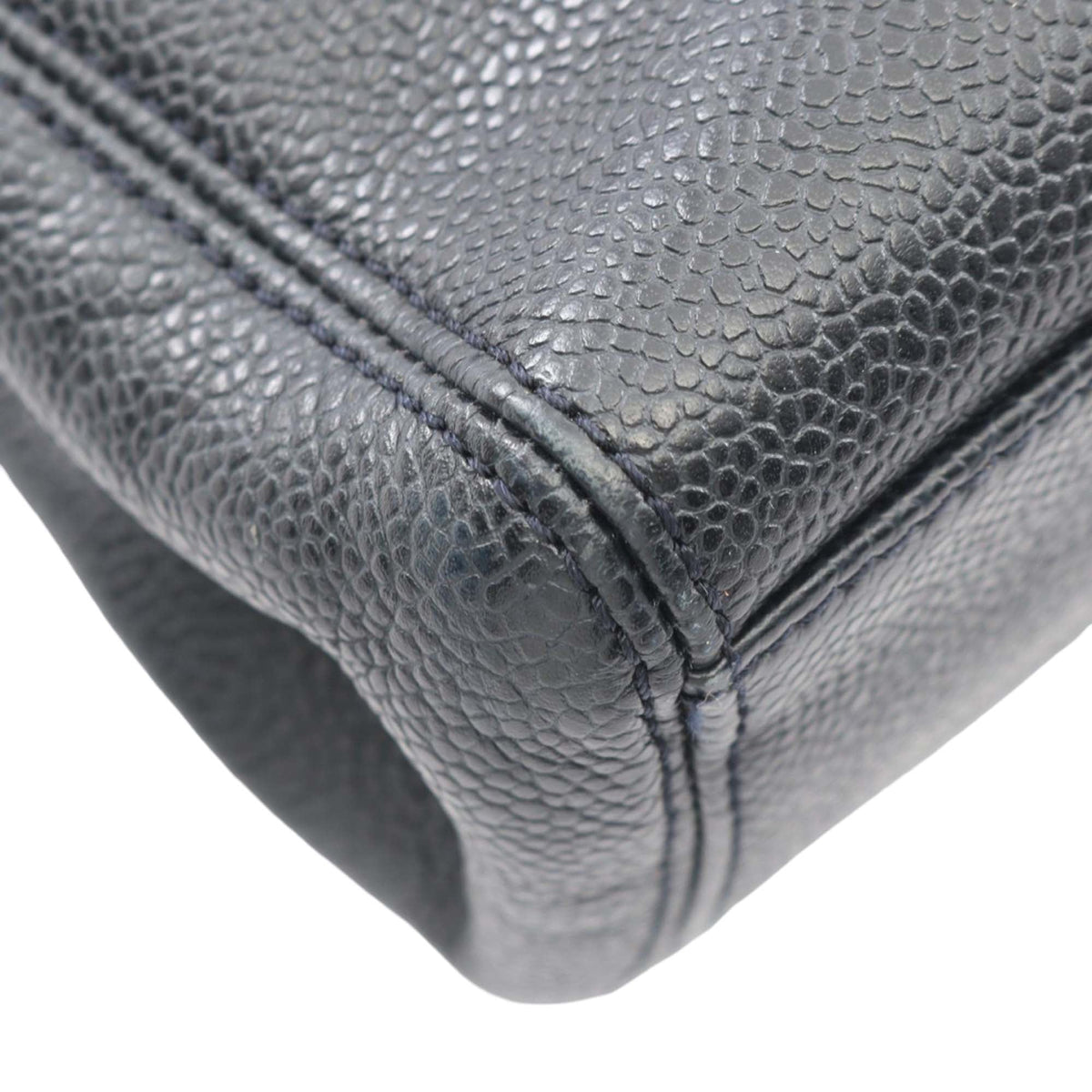 Chanel Caviar Logo Chain Tote