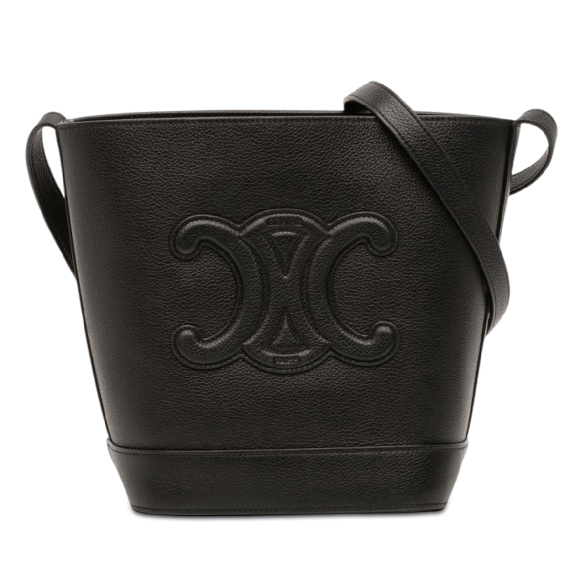 Celine Small Calfskin Cuir Triomphe Bucket Bag
