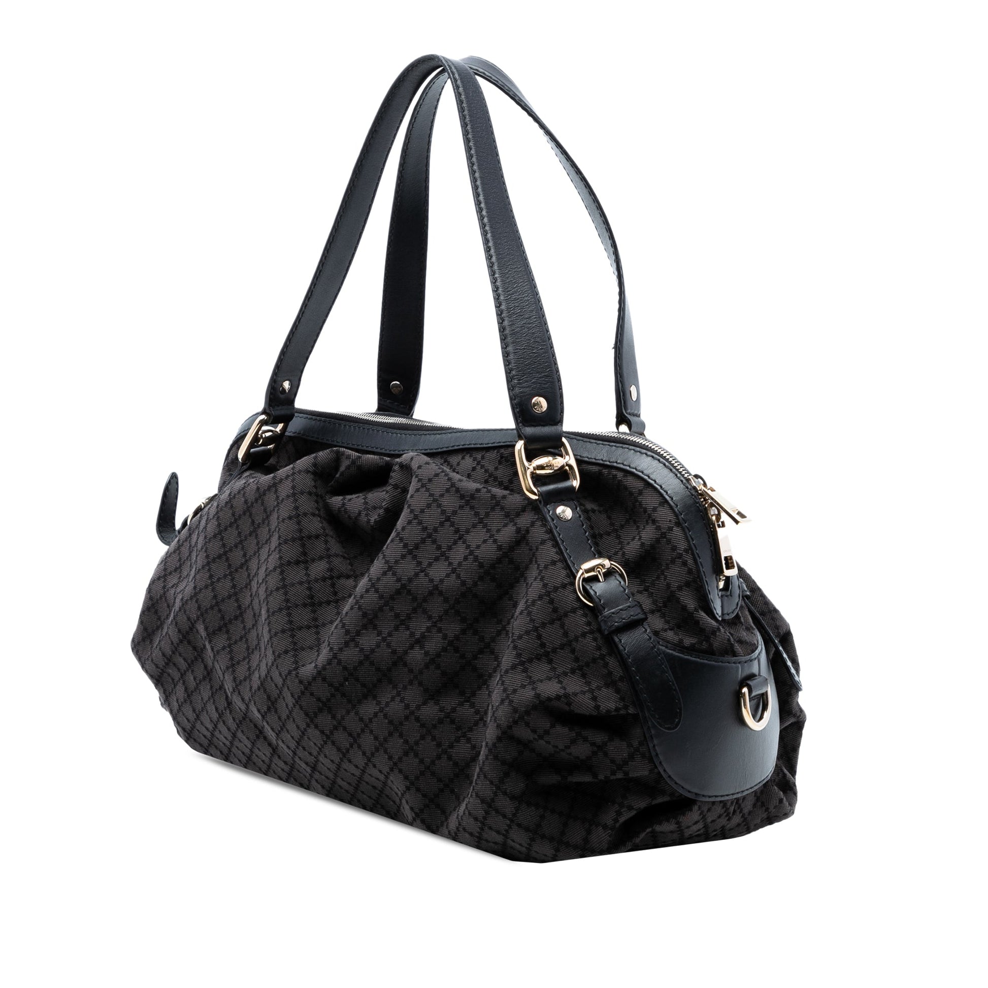 Diamante Canvas Bridle Satchel