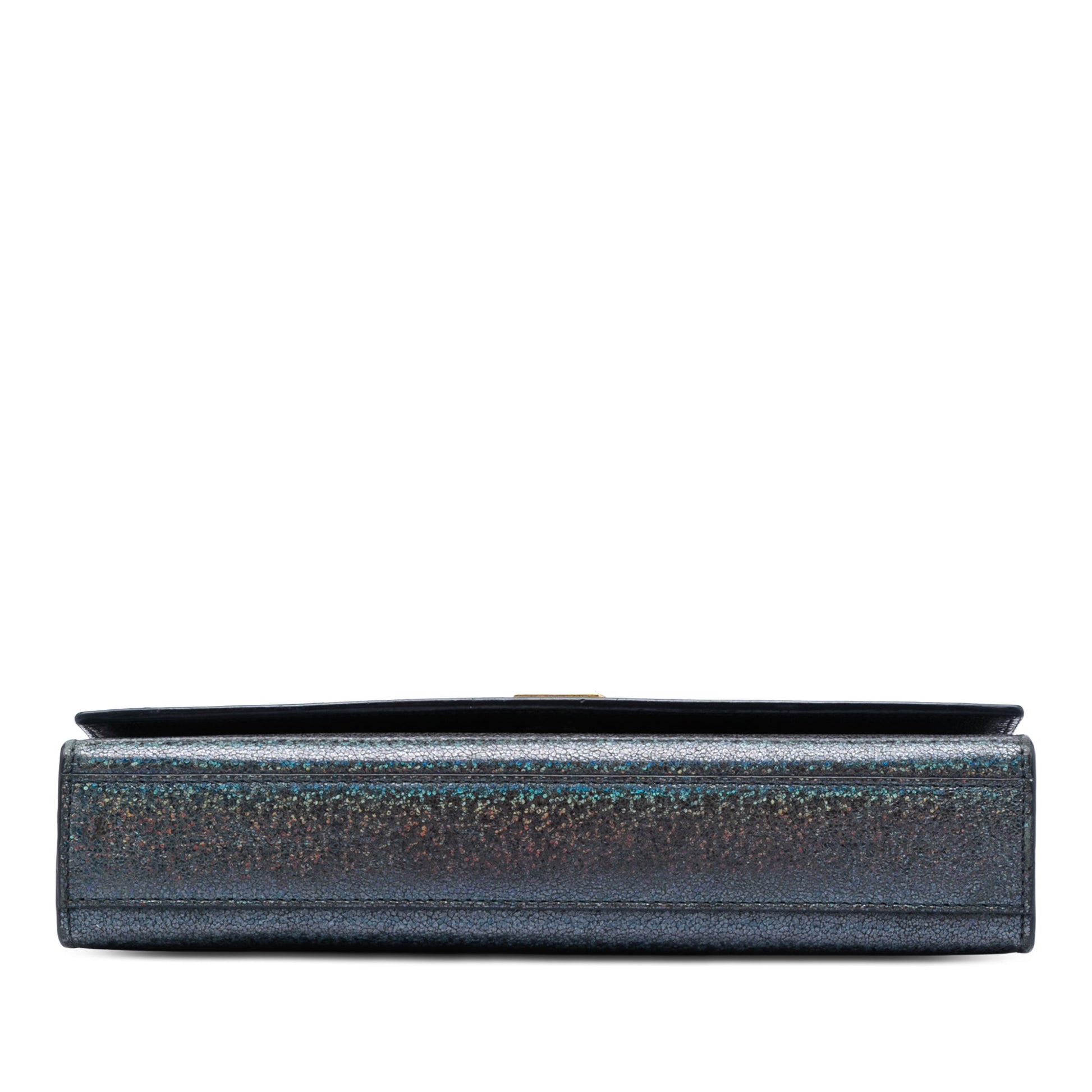 Saint Laurent Medium Glitter Leather Monogram Kate Crossbody
