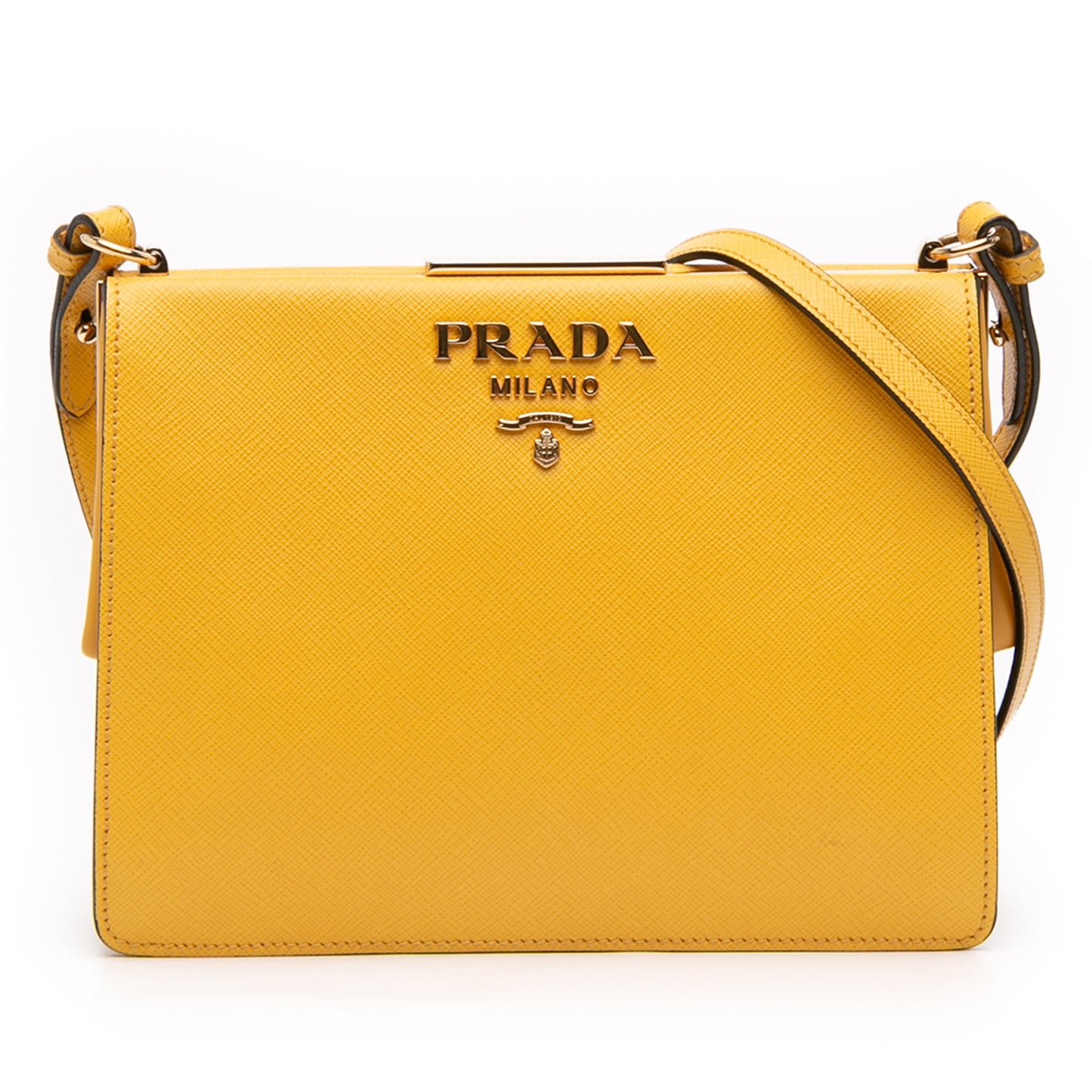 Prada Saffiano City Light Frame Crossbody