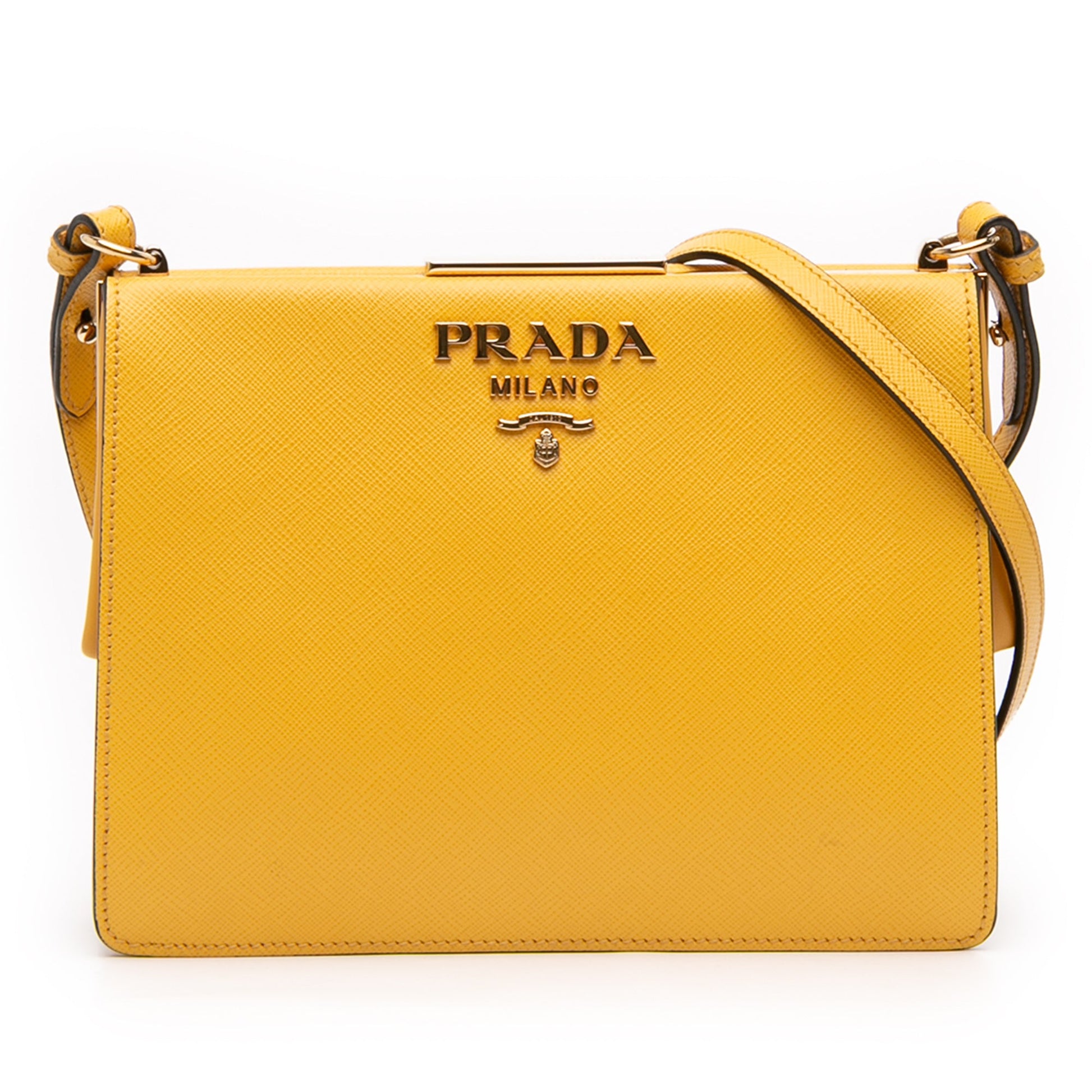 Prada Saffiano City Light Frame Crossbody