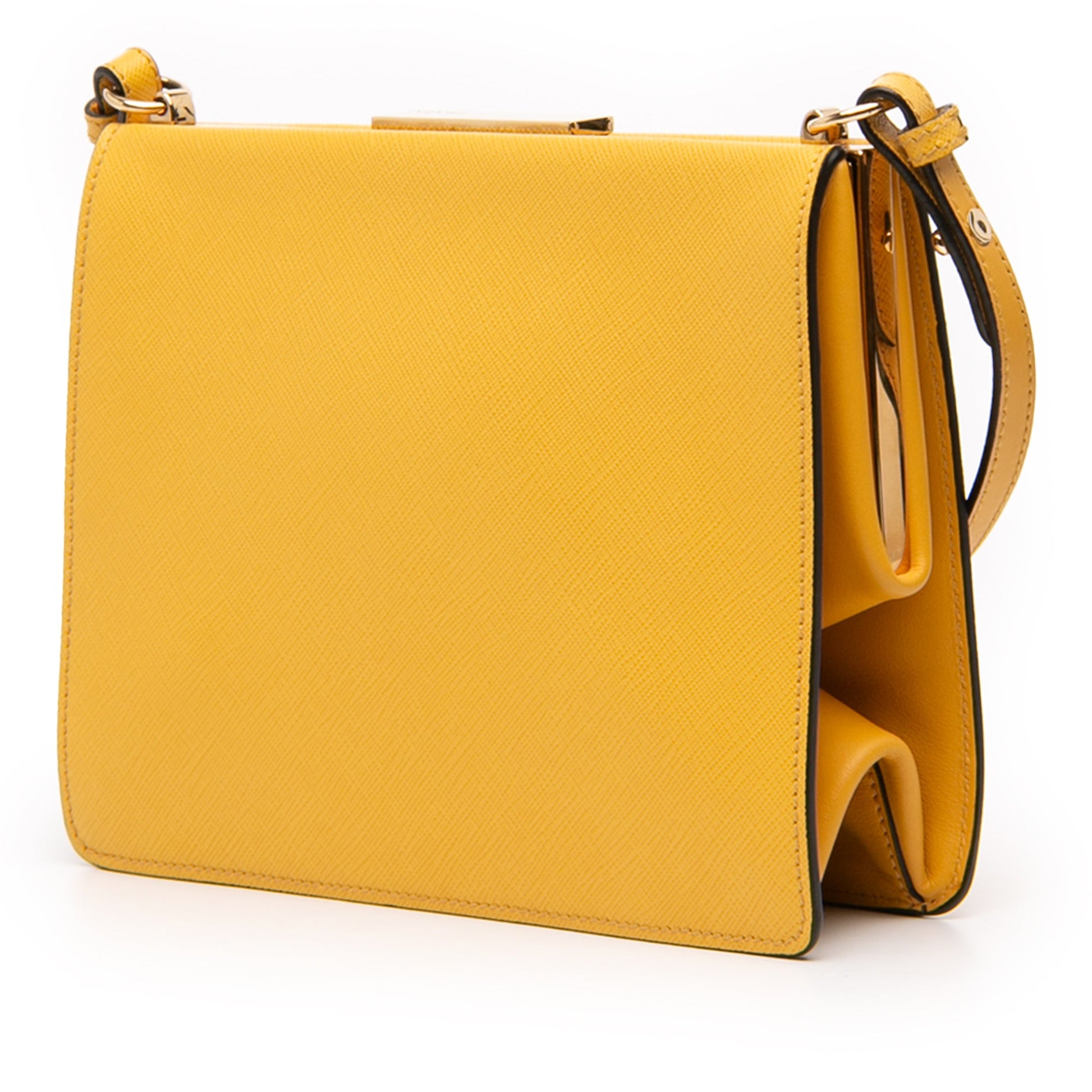 Prada Saffiano City Light Frame Crossbody