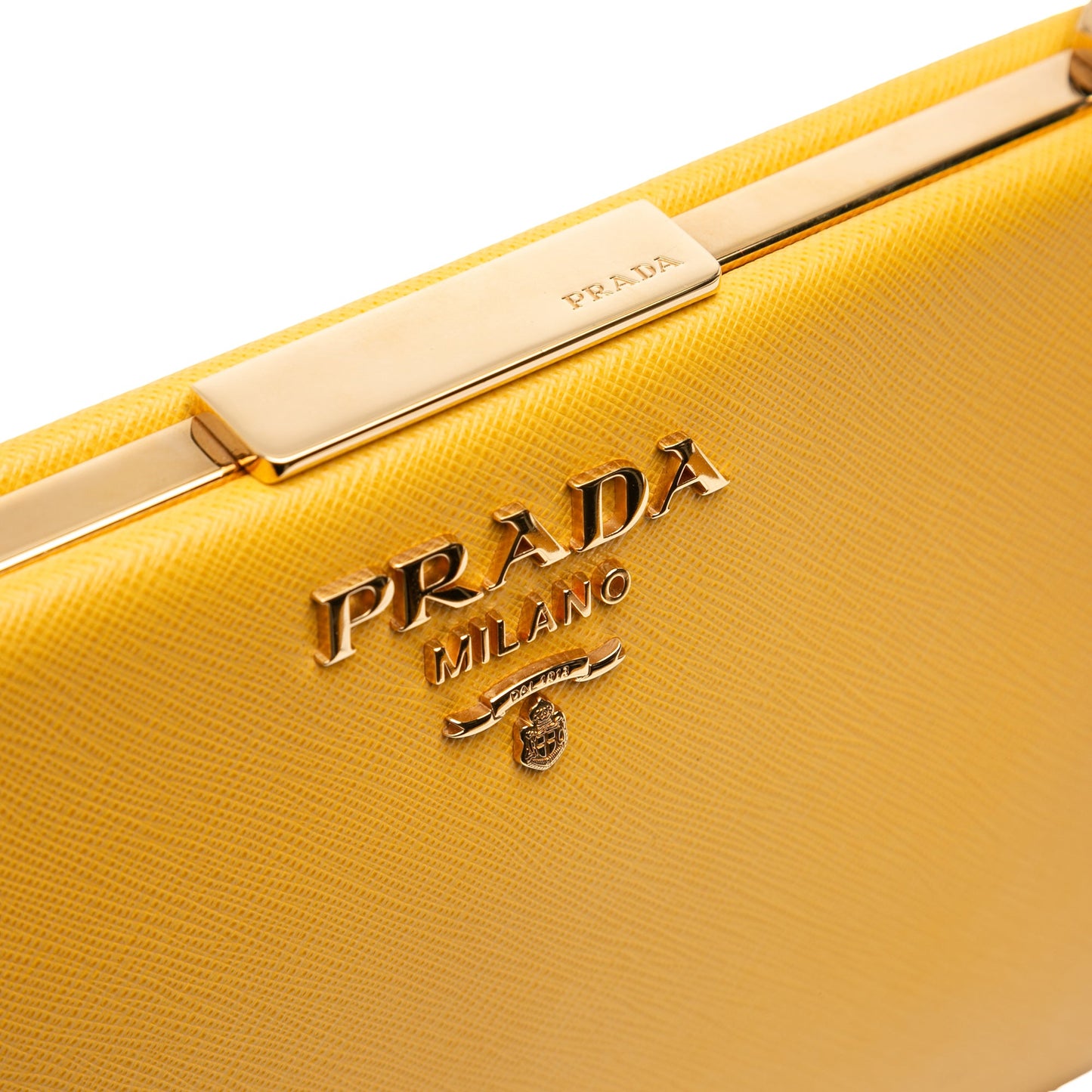 Prada Saffiano City Light Frame Crossbody