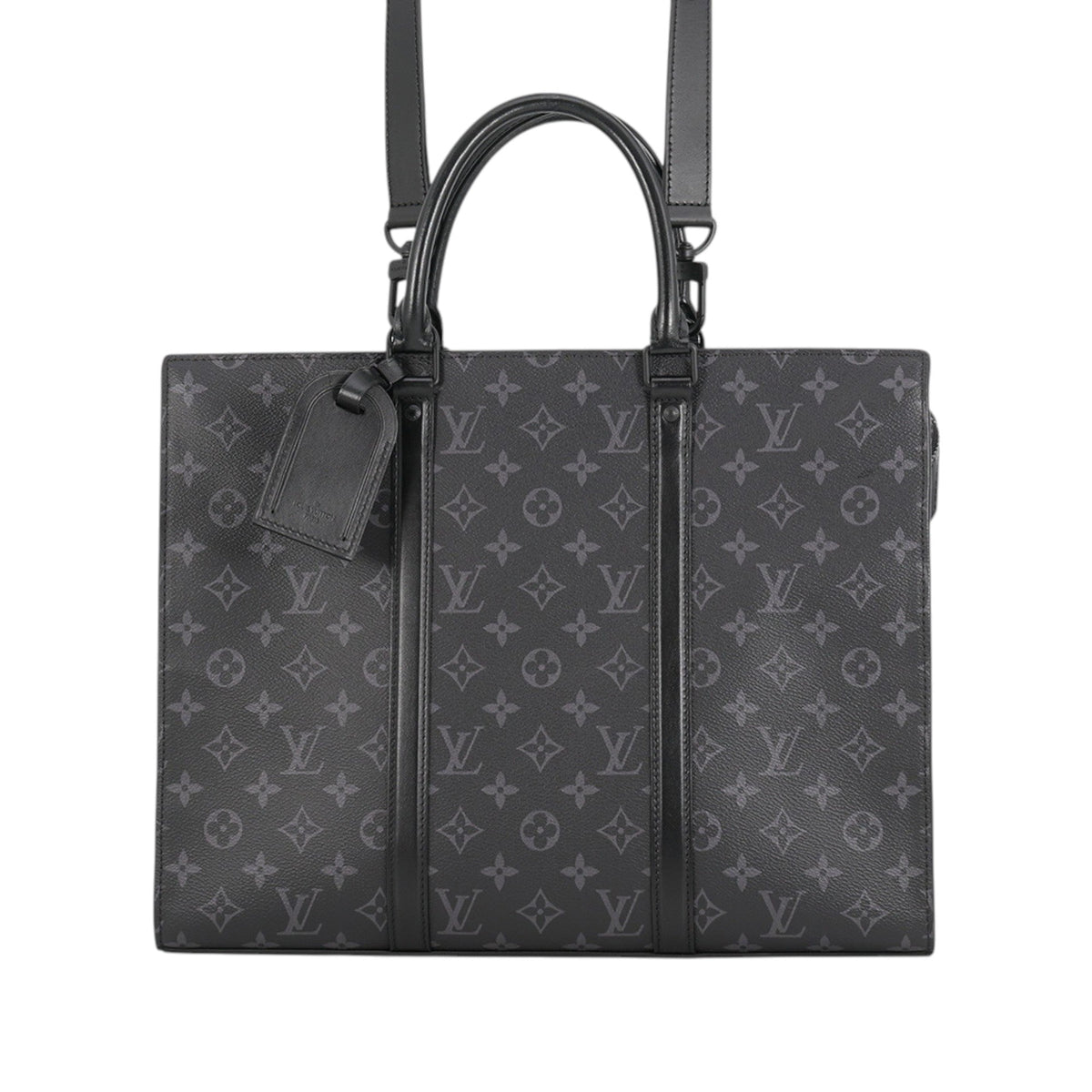 Louis Vuitton Monogram Eclipse Sac Plat Horizontal Zipper