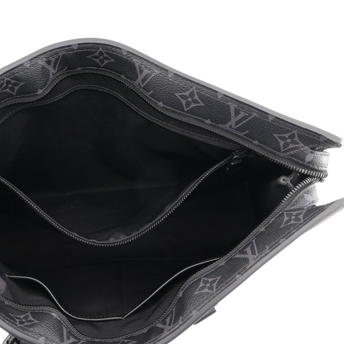Louis Vuitton Monogram Eclipse Sac Plat Horizontal Zipper