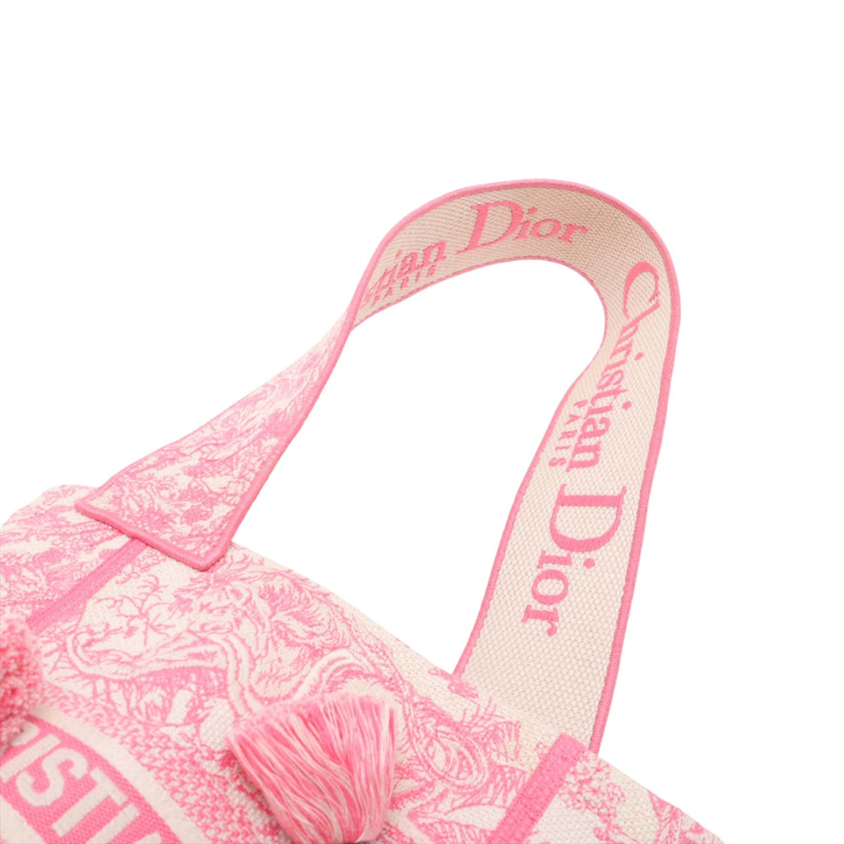 Dior Canvas Embroidered Toile De Jouy D Bubble Bucket Bag — Pink