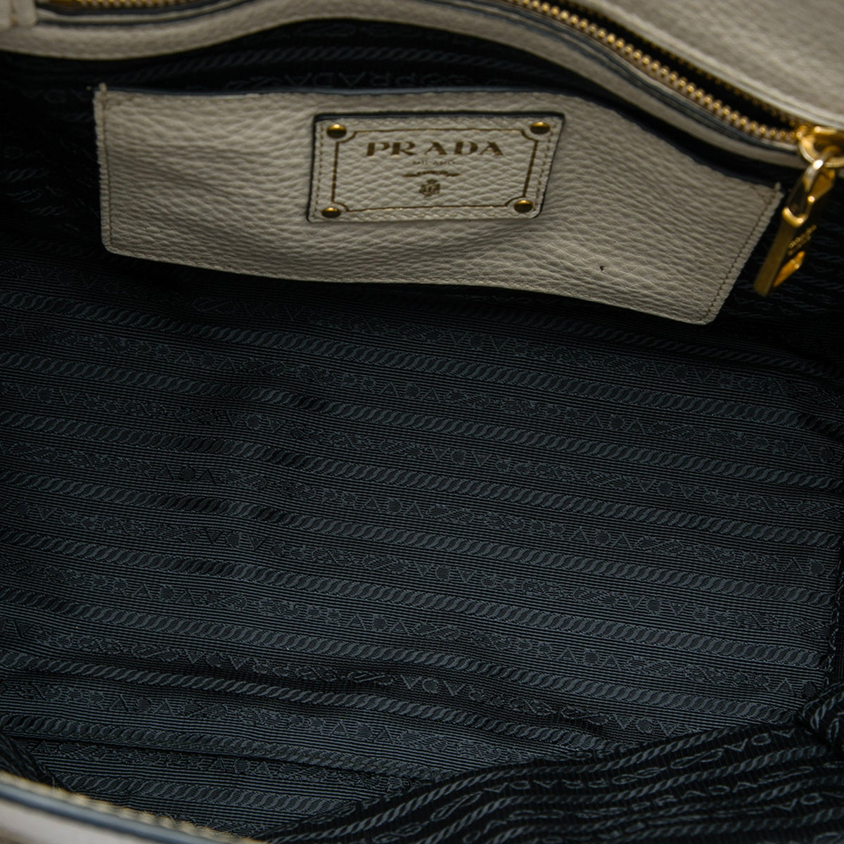 Prada Vitello Daino Sound Lock Satchel