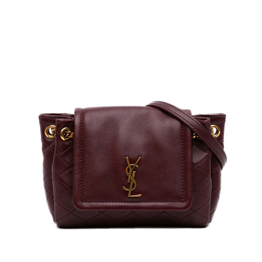 Saint Laurent Mini Quilted Lambskin Monogram Nolita Bag