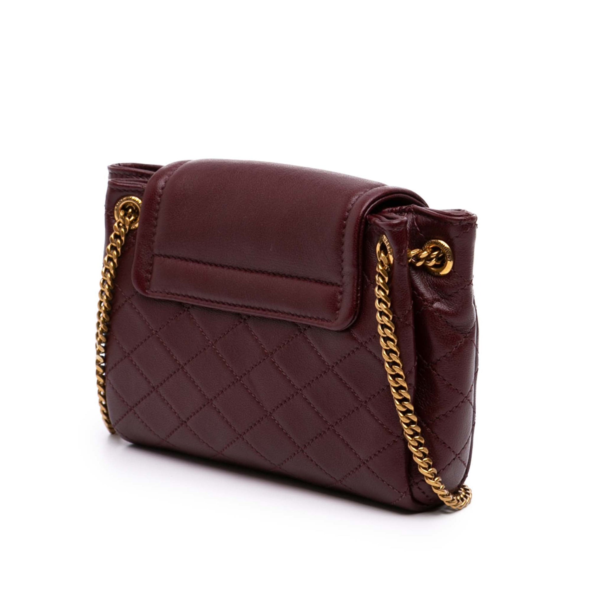 Saint Laurent Mini Quilted Lambskin Monogram Nolita Bag