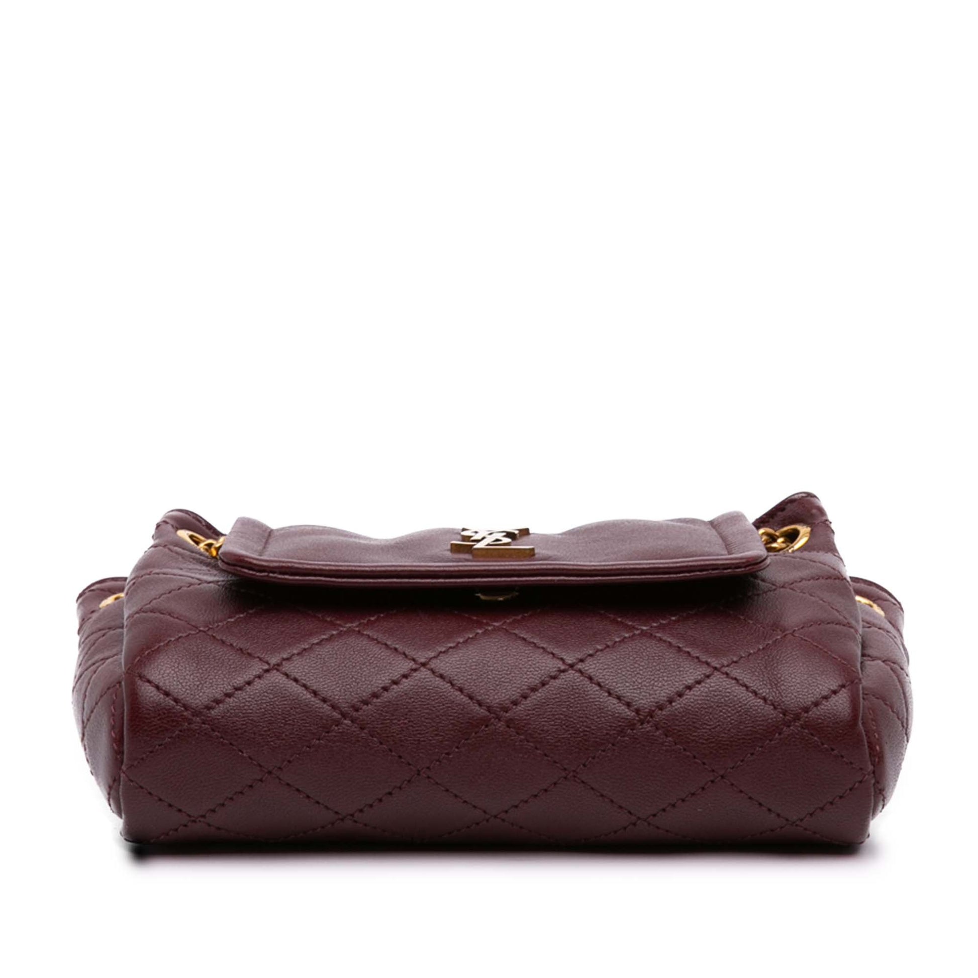 Saint Laurent Mini Quilted Lambskin Monogram Nolita Bag