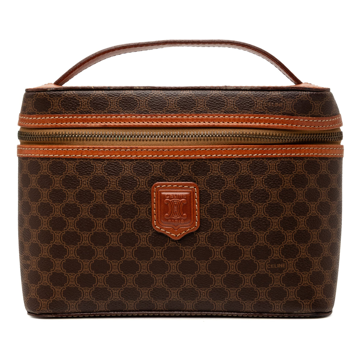 Celine Macadam Coated Canvas Vanity Bag