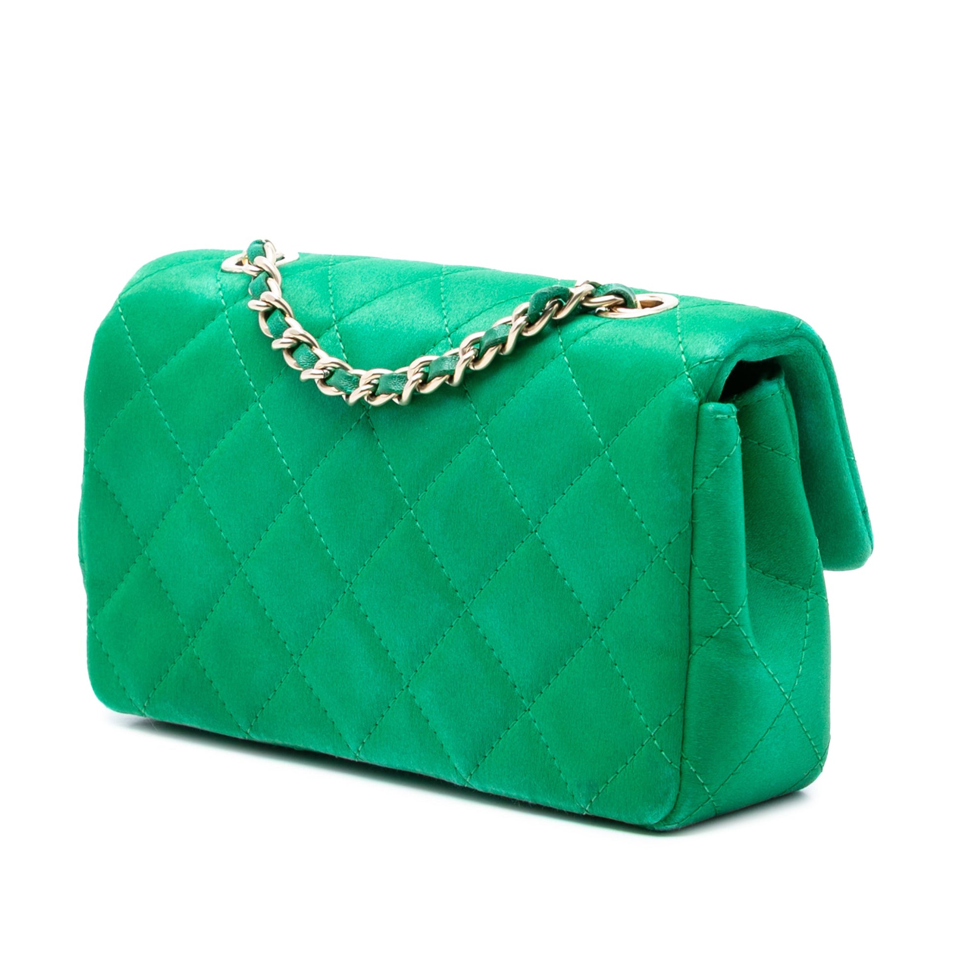 Chanel Extra Mini Rectangular Classic Satin Single Flap