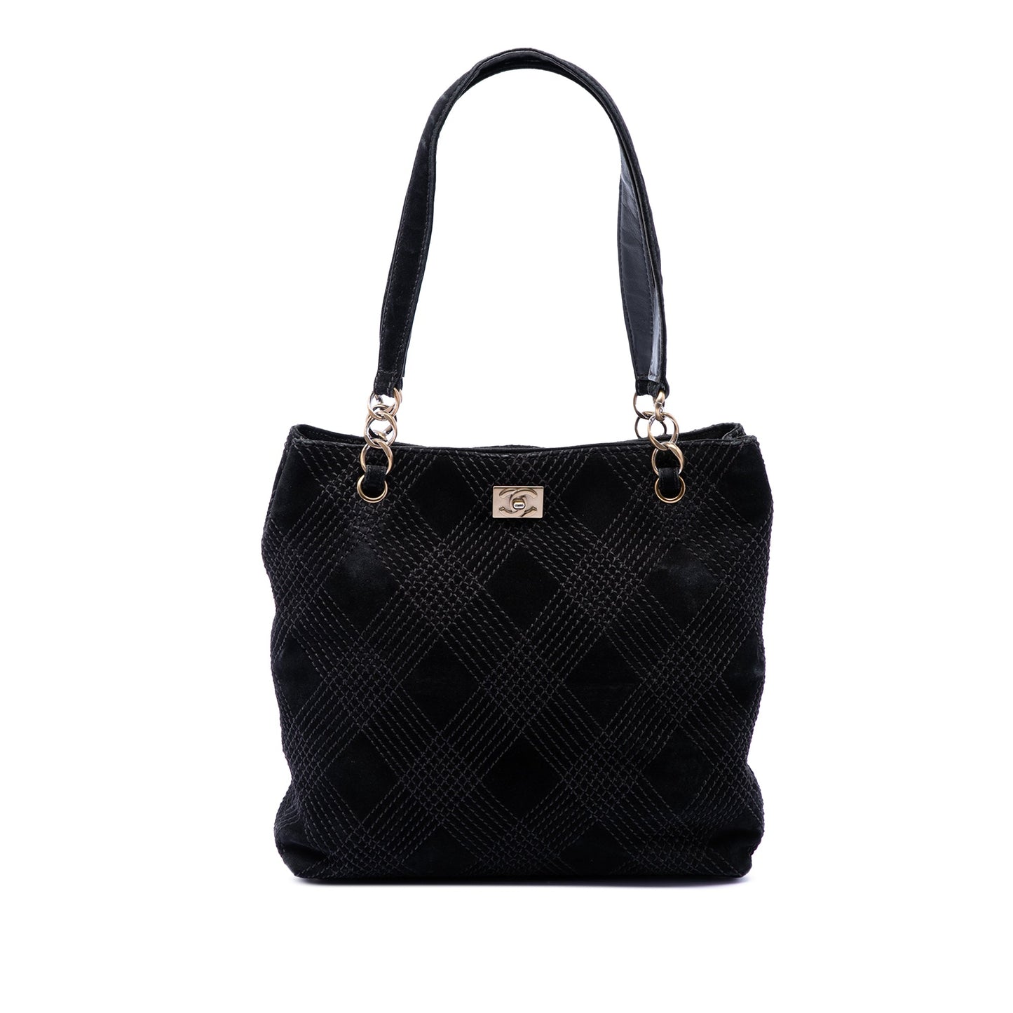 Chanel CC Suede Wild Stitch Tote