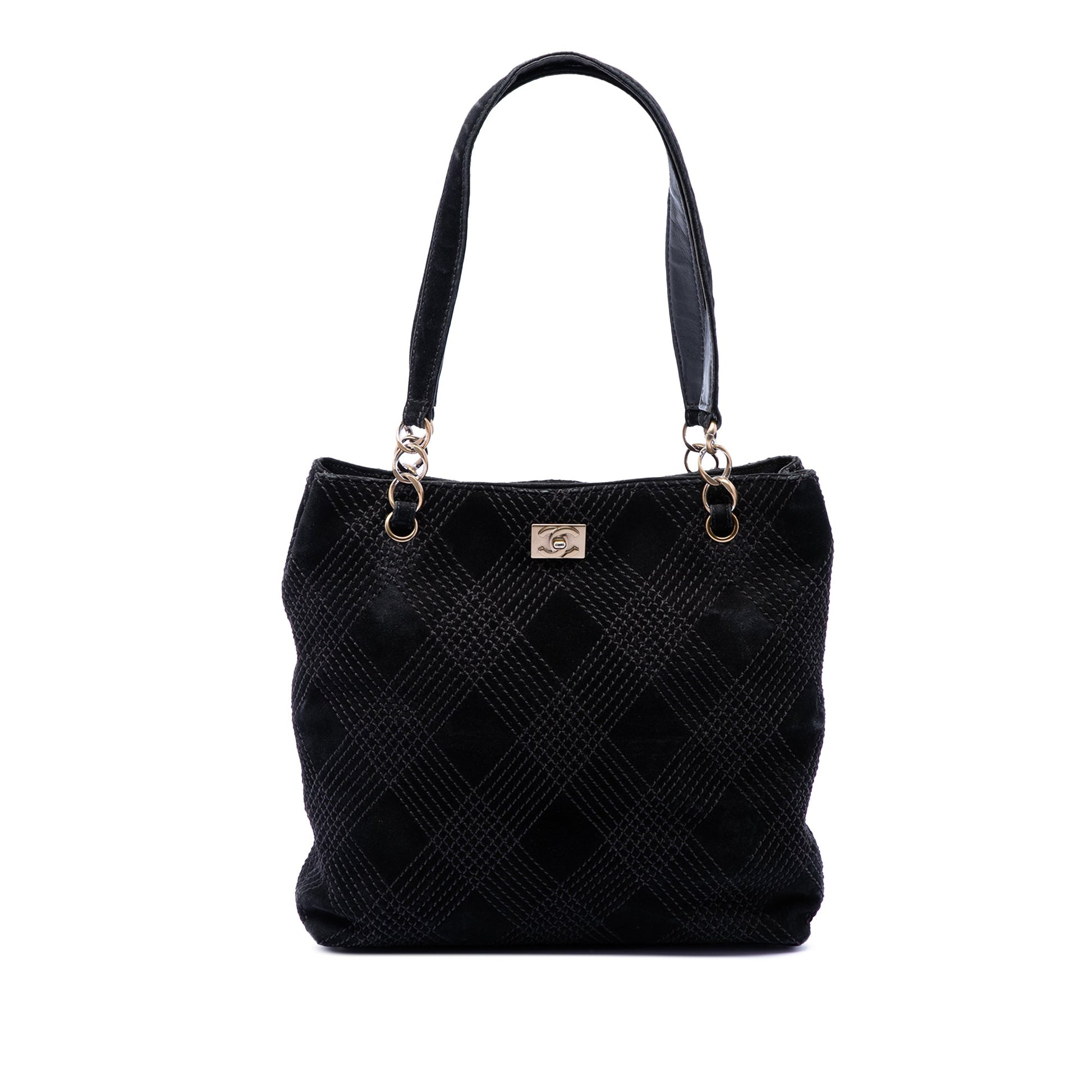Chanel CC Suede Wild Stitch Tote
