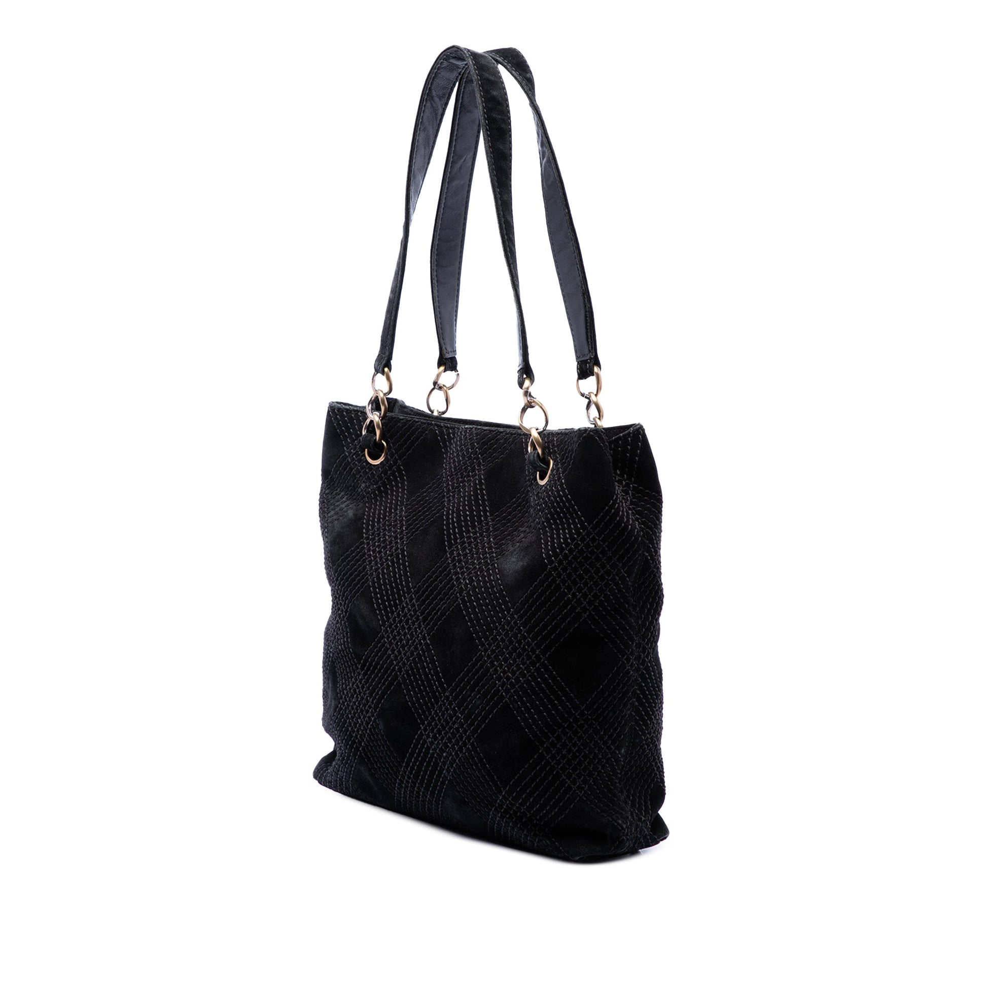 Chanel CC Suede Wild Stitch Tote