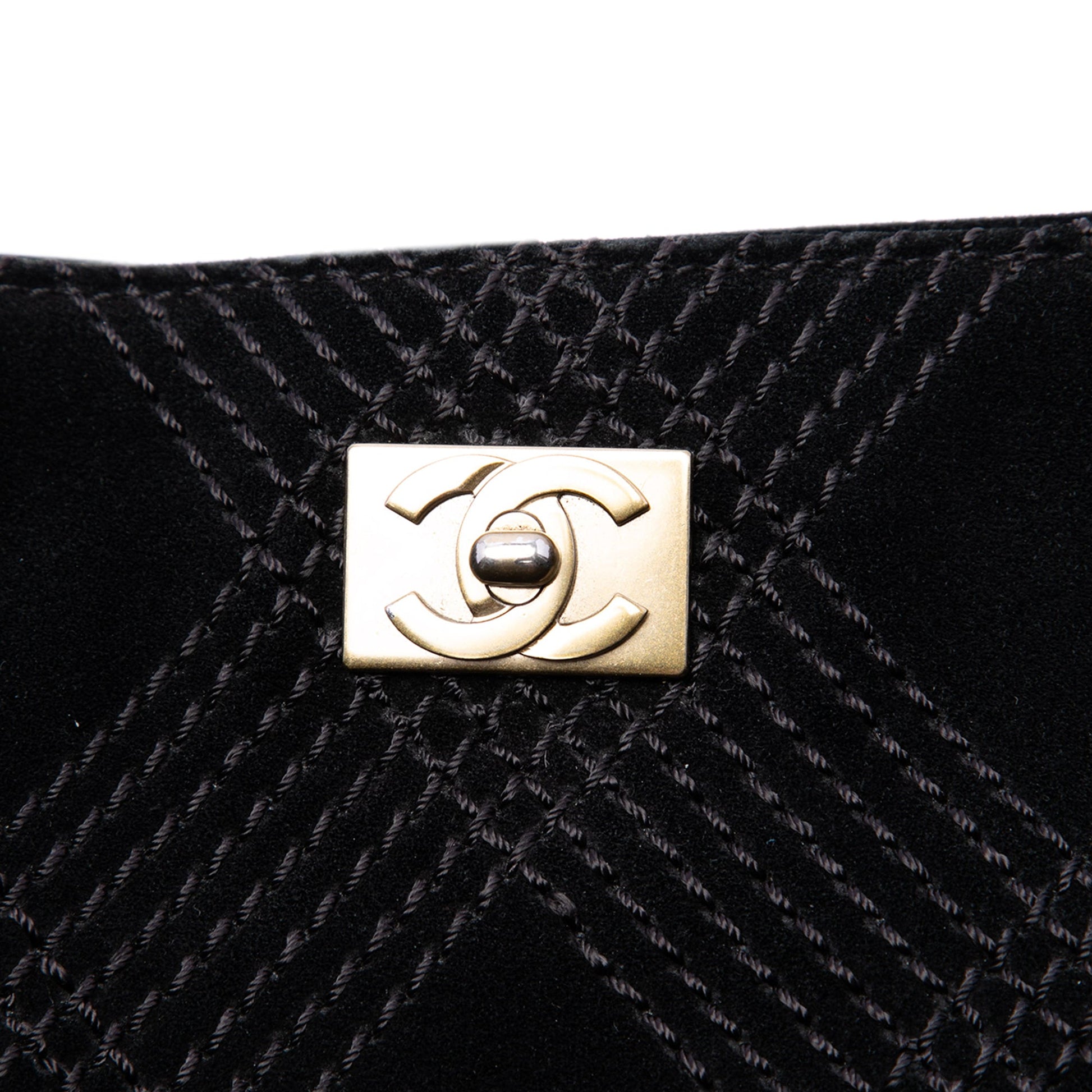Chanel CC Suede Wild Stitch Tote