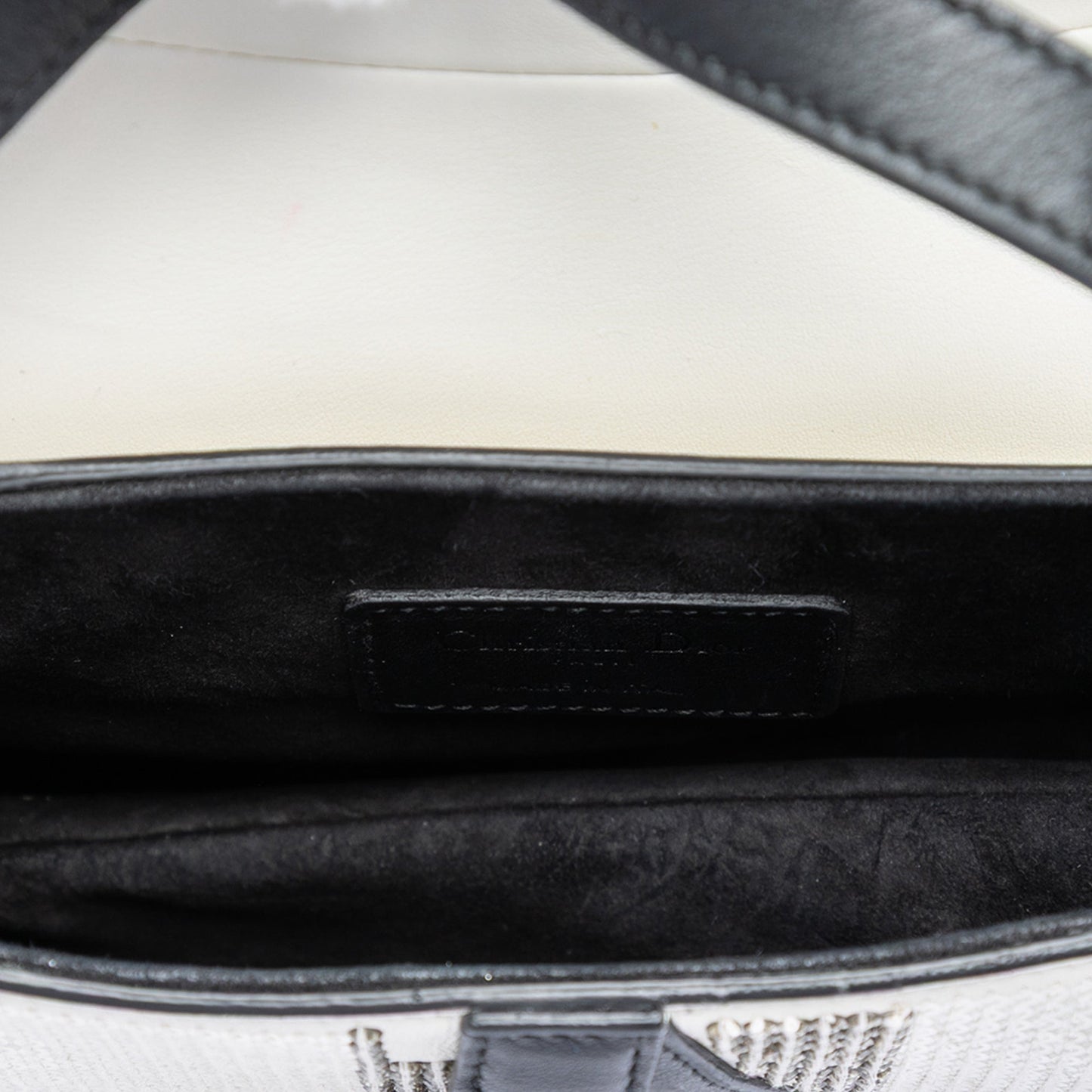Dior Mini Sequin and Beads Embellished Calfskin Saddle Bag