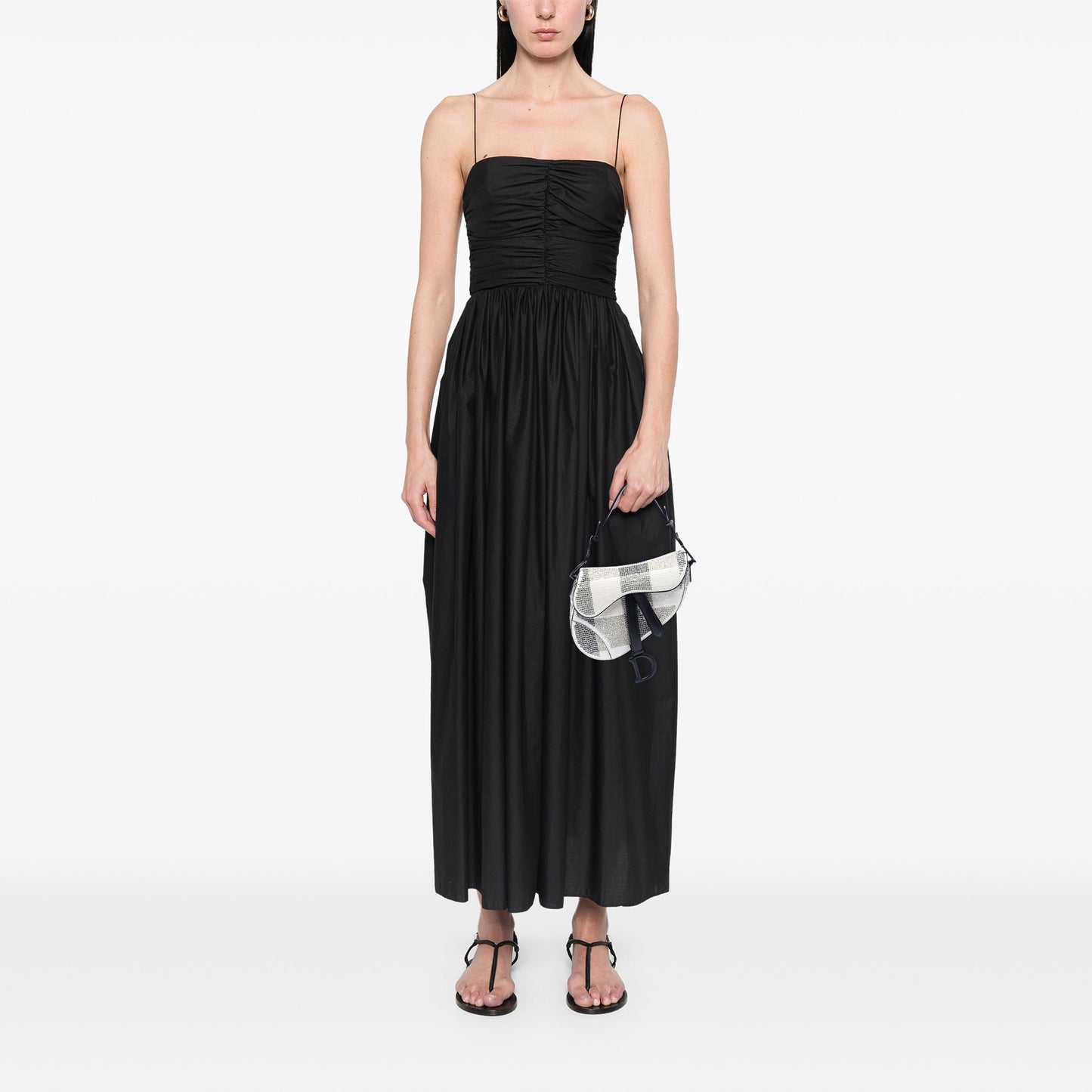 Dior Mini Sequin and Beads Embellished Calfskin Saddle Bag